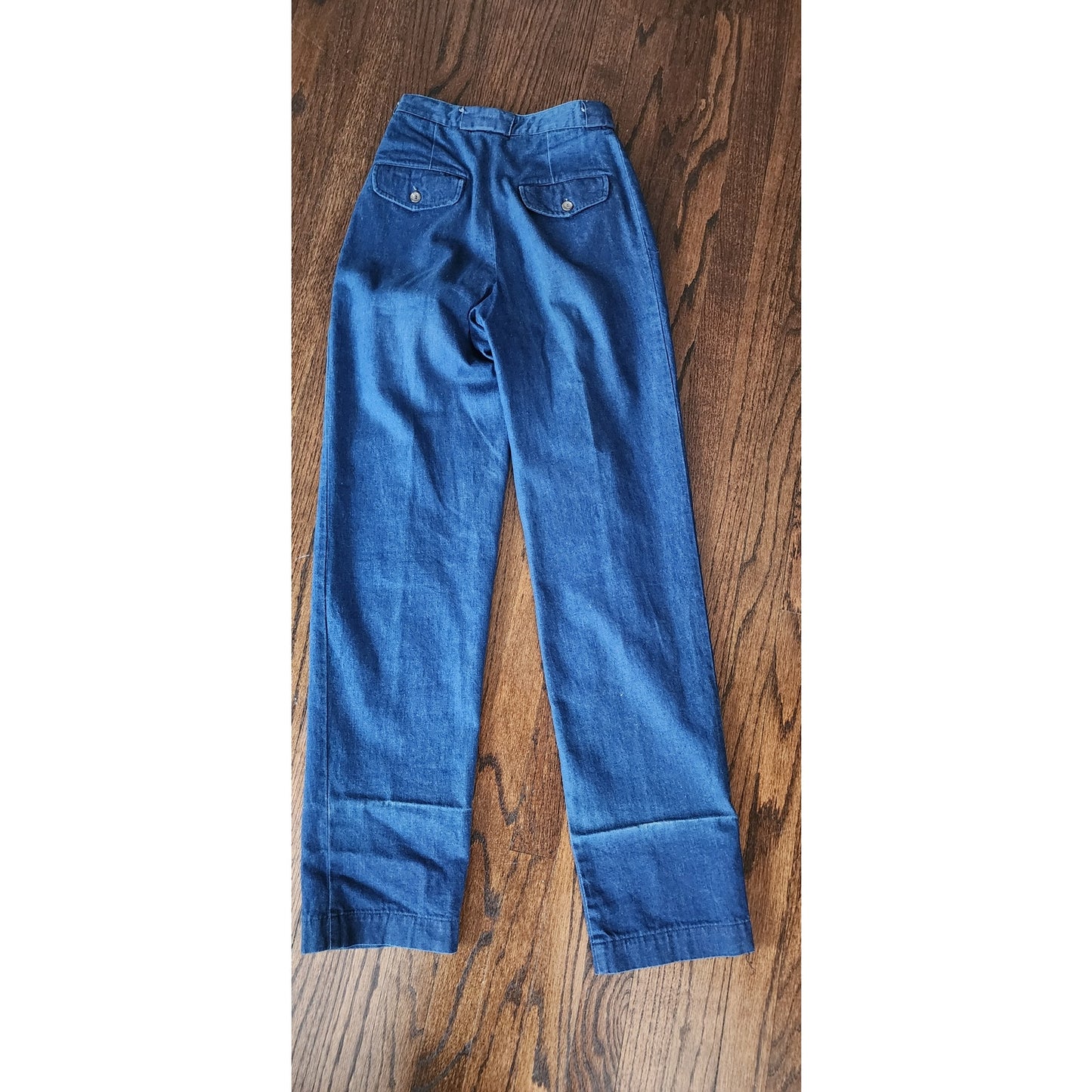 Vintage 80s Blue Jeans Ralph Lauren High Waist Pleated Front