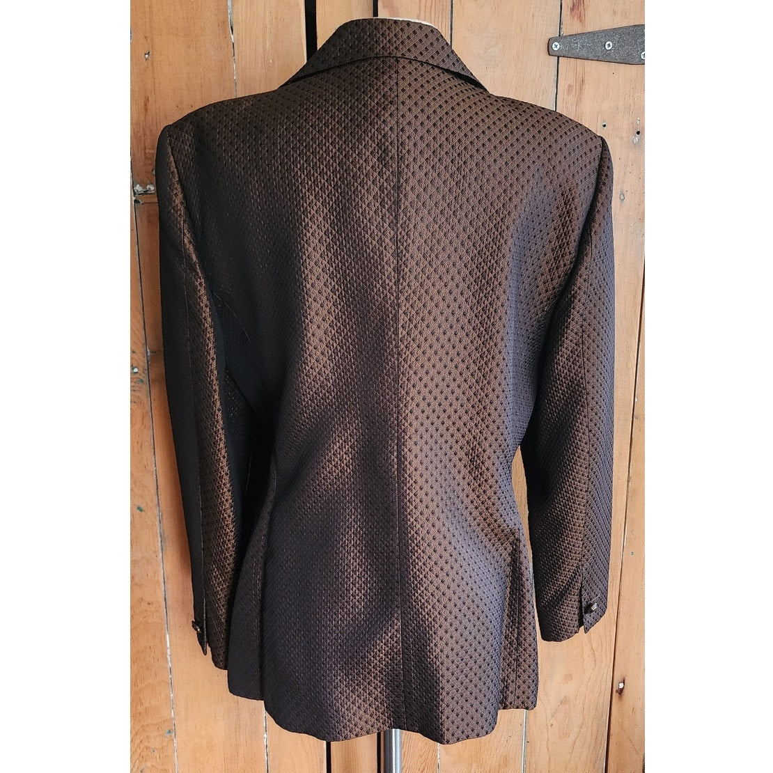 Vintage 1990s ESCADA Blazer Brown Bronze Metallic Jacket / Large