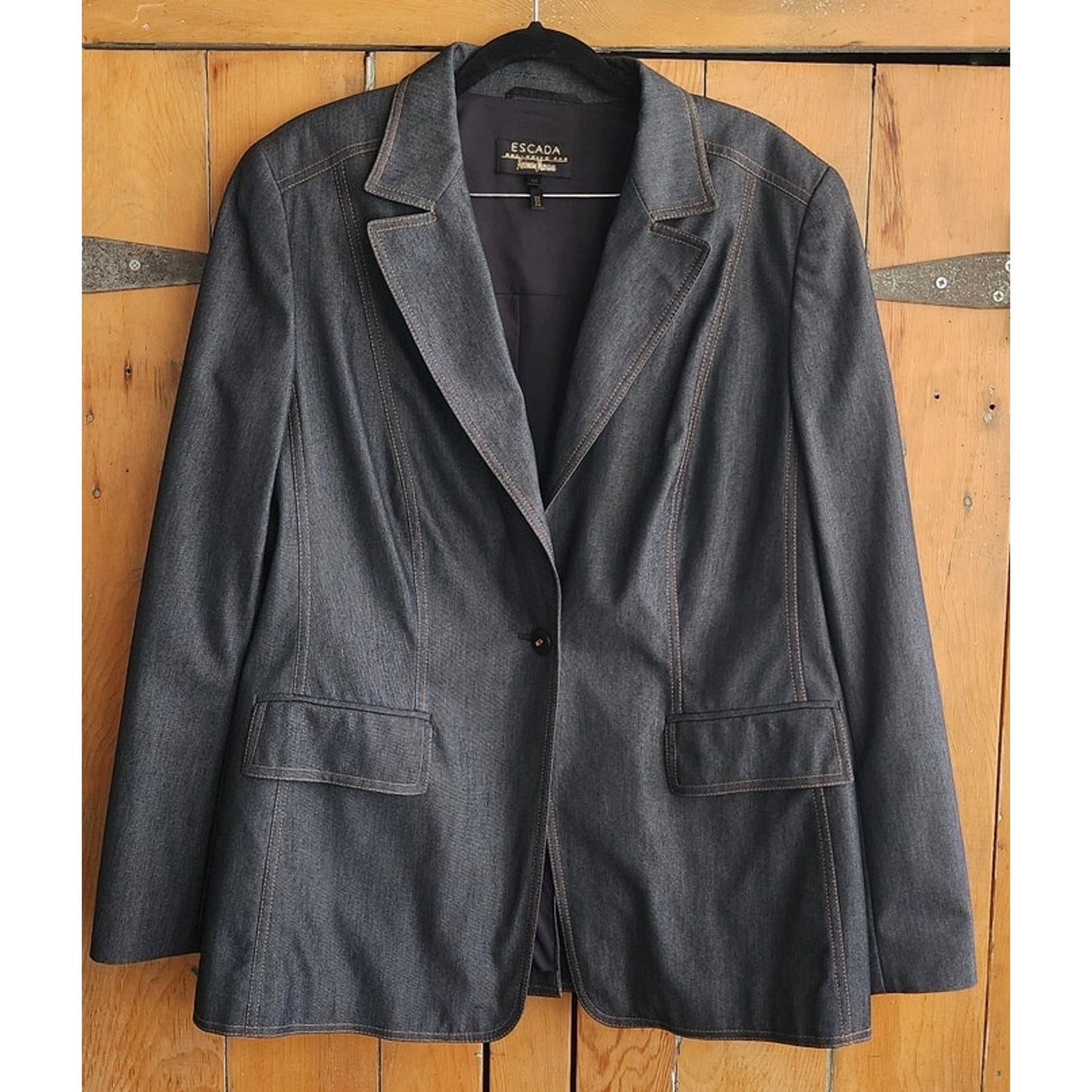 Vintage Y2K Escada Pant Suit Dark Wash Denim Neiman Marcus