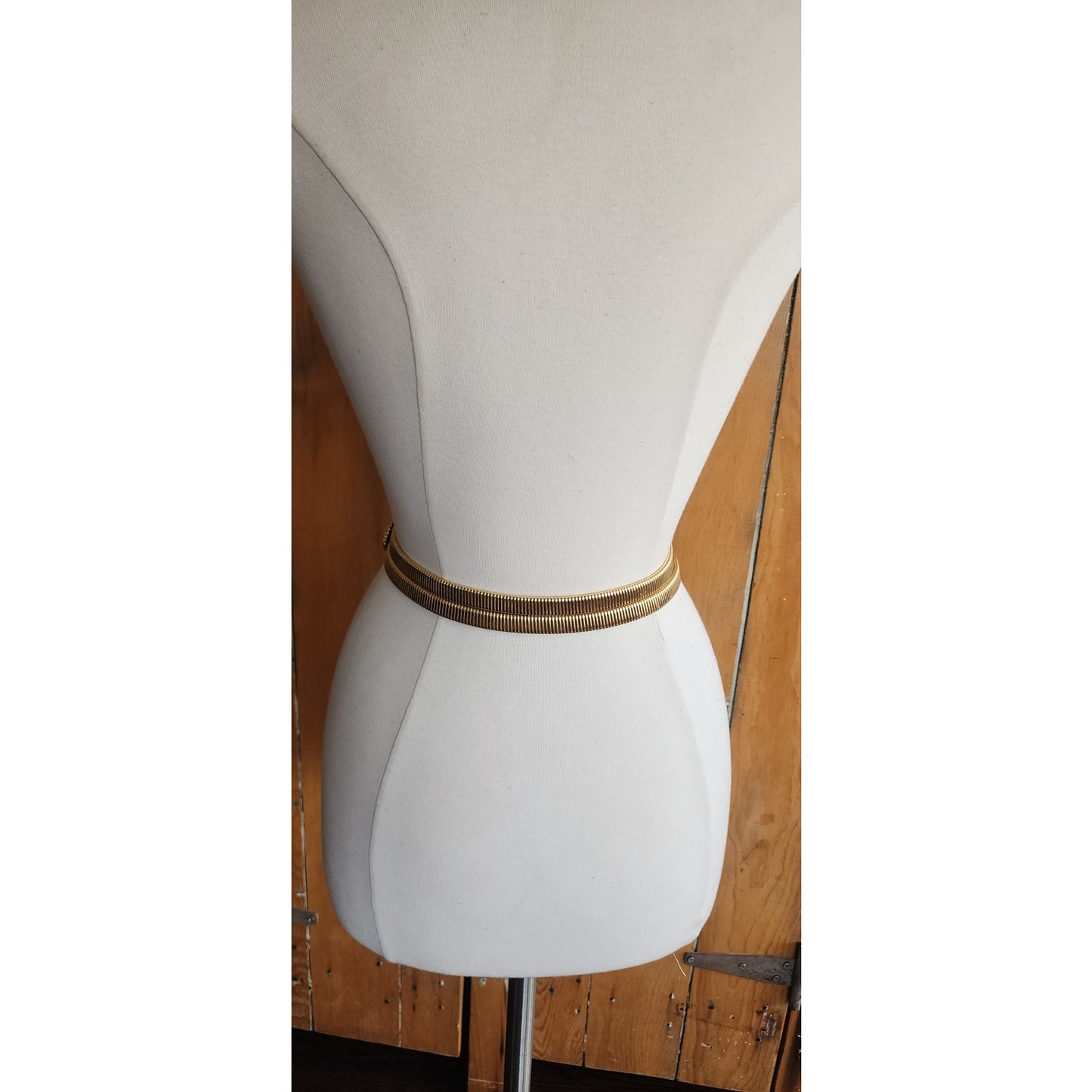 Vintage Metallic Coin Belt Elastic Gold Waistband