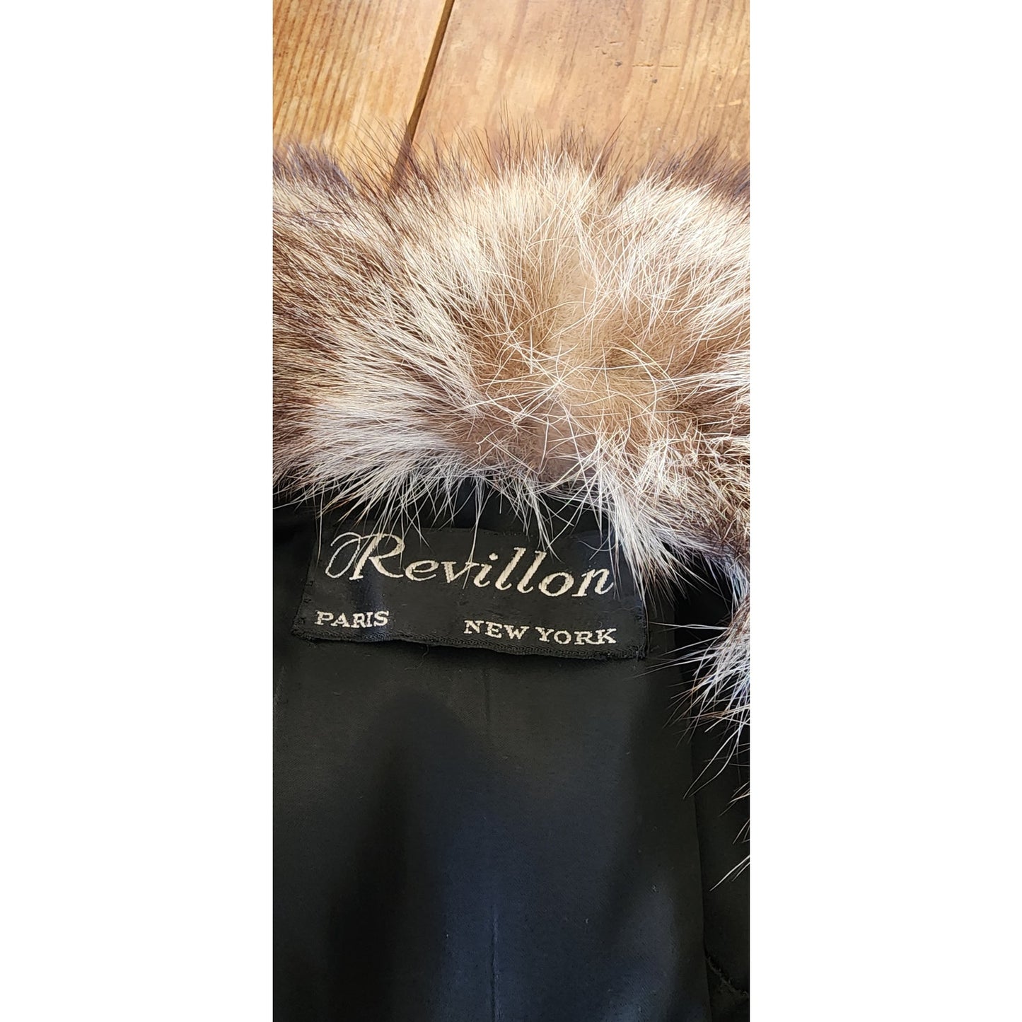 Vintage Fur Coat Silver Tipped Raccoon Hip Length Revillon M SATC