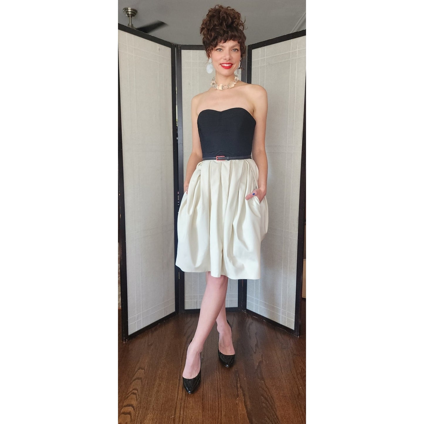 Jason Wu Resort 2000s Strapless Party Dress Ivory & Black NWT