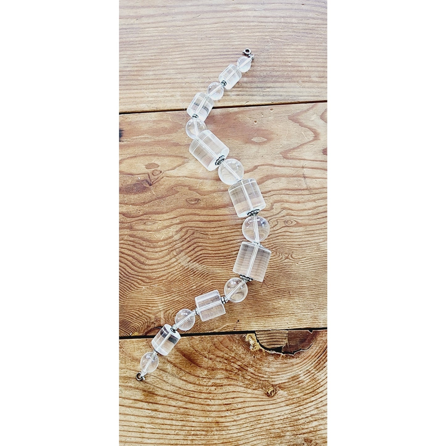 Vintage 60s Clear Lucite Choker Necklace