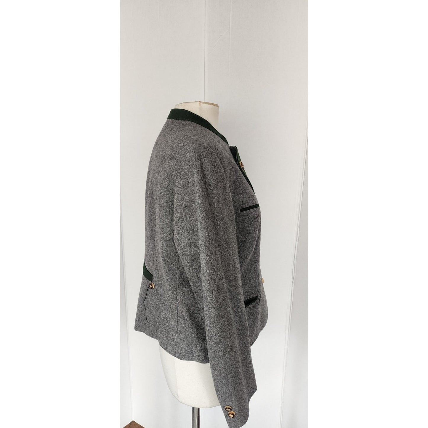 Vintage LODENFREY Riding Jacket Gray Boiled Wool Austria