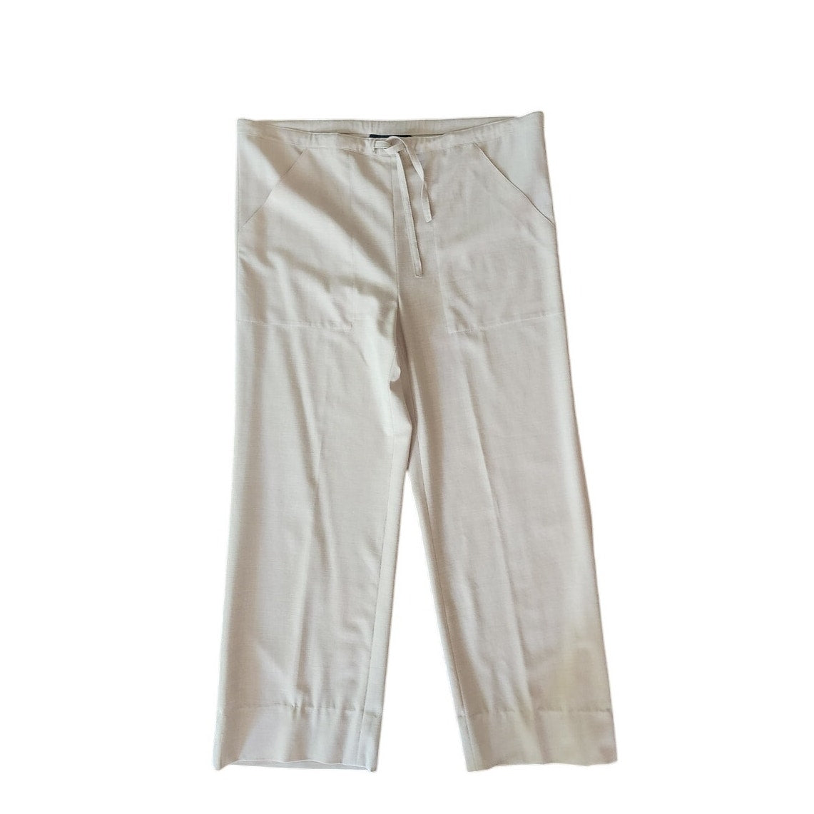PIAZZA SEMPIONE Beige Pants Drawstring Trousers Slacks Summer Wool / Medium