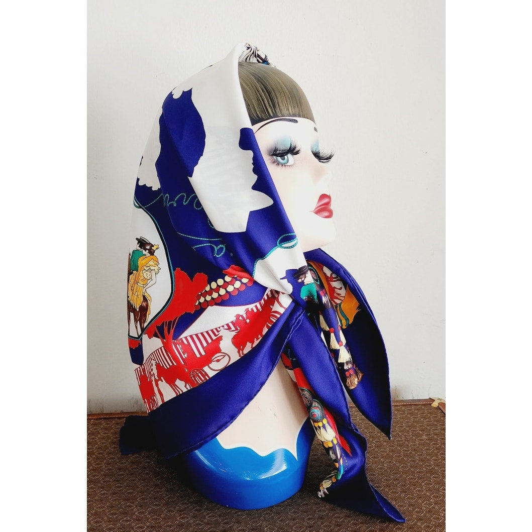 Vintage Hermes Silk Scarf Feria de Sevilla Carre 90 w/Original Box