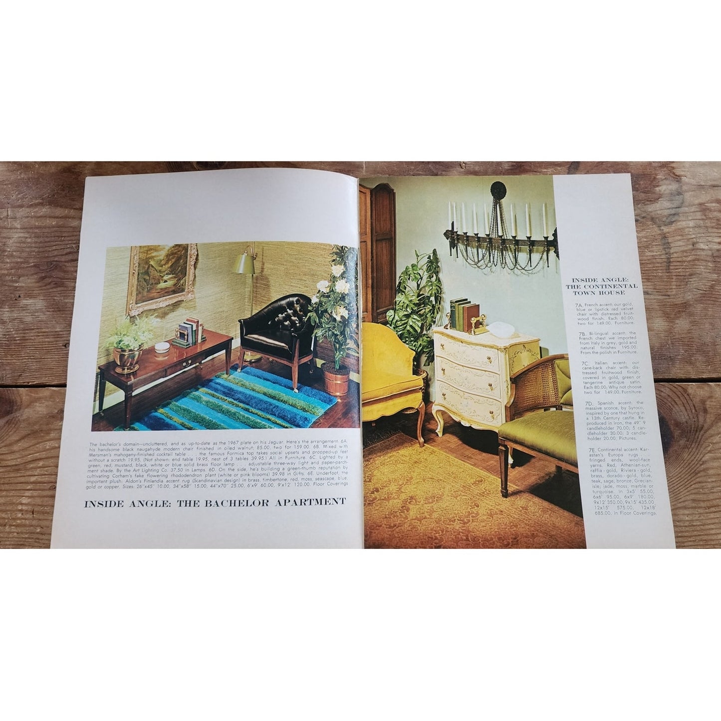 Vintage 60s Housewares Catalog Interior Design Decor Pogue's Inside-Out