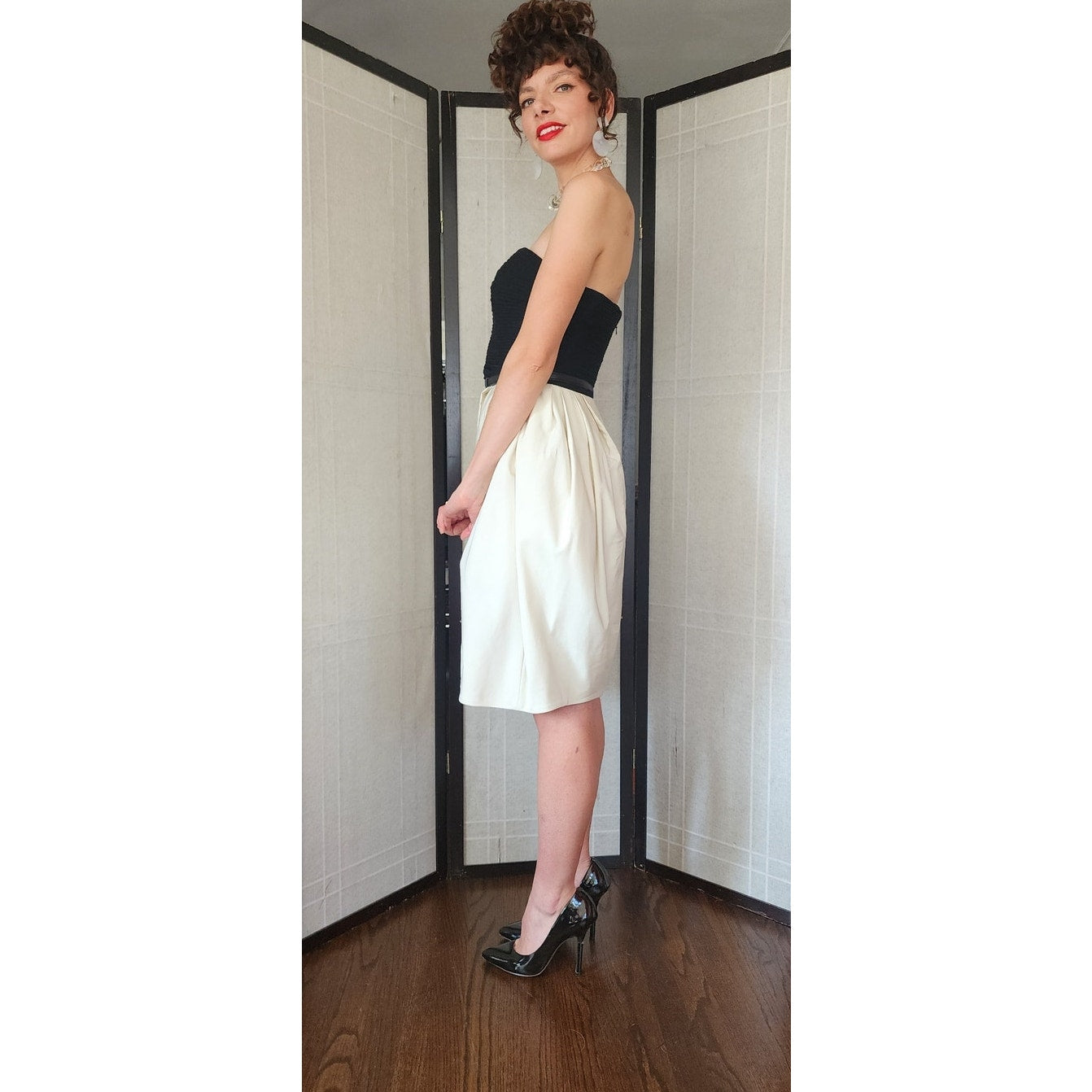 Jason Wu Resort 2000s Strapless Party Dress Ivory & Black NWT