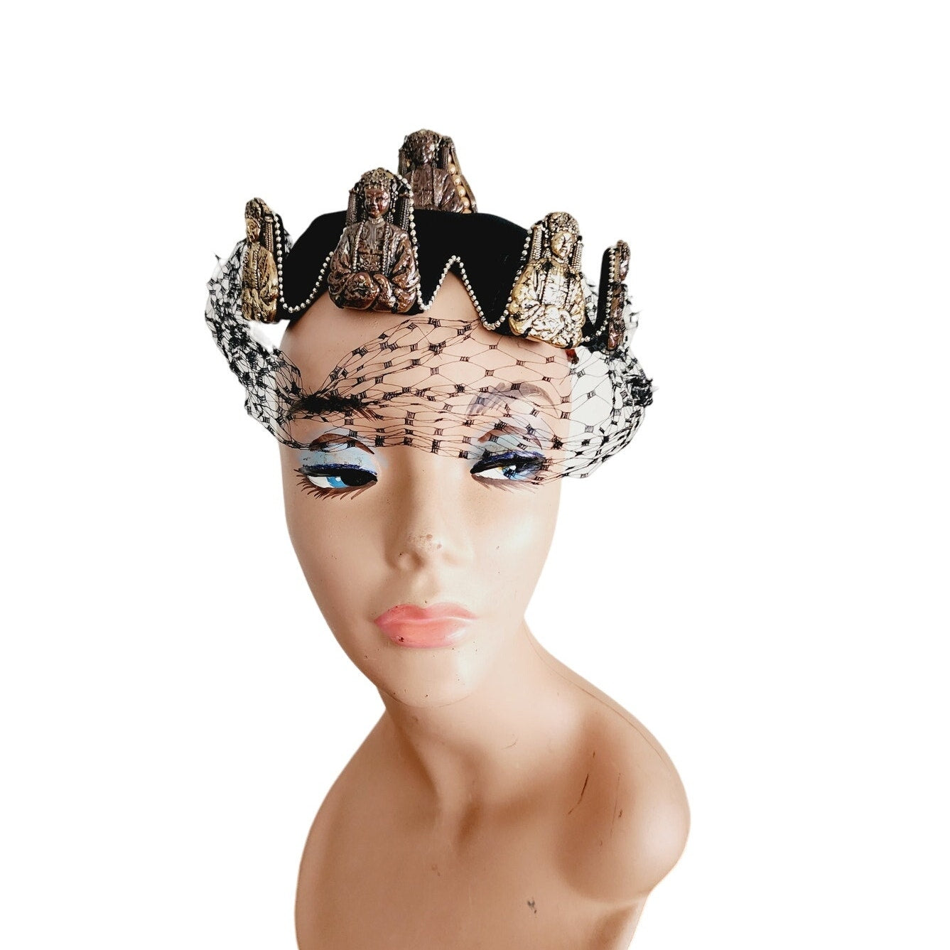 Vintage 50s Bes-Ben Hat Pointed Buddha Pagoda
