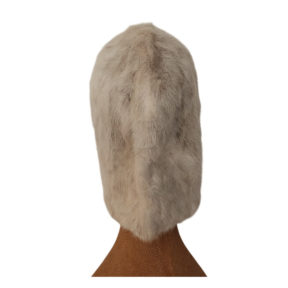 Vintage 1960s Gray Fur Hat Hood Silver Mink