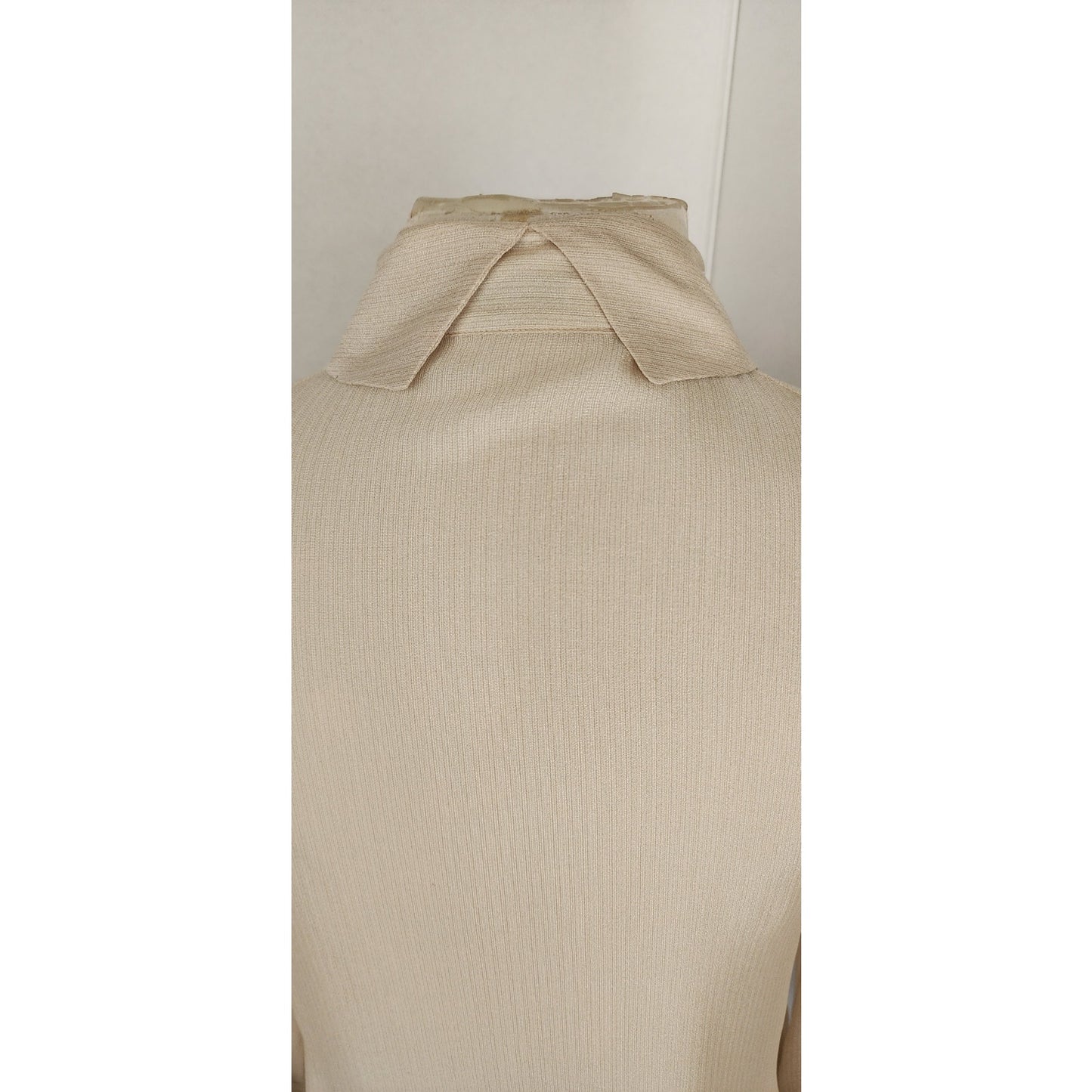 Vintage 90s Beige Silk Blouse Giorgio Armani Le Collezioni / M