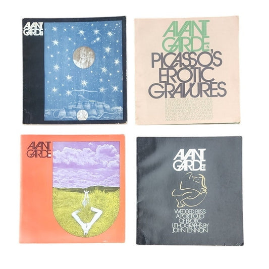 Vintage Avant Garde Magazine 60s 70s Lot of 4: #8, 9, 10, 11 John Lennon Yoko Ono Israel Klimt Fuchs Picasso