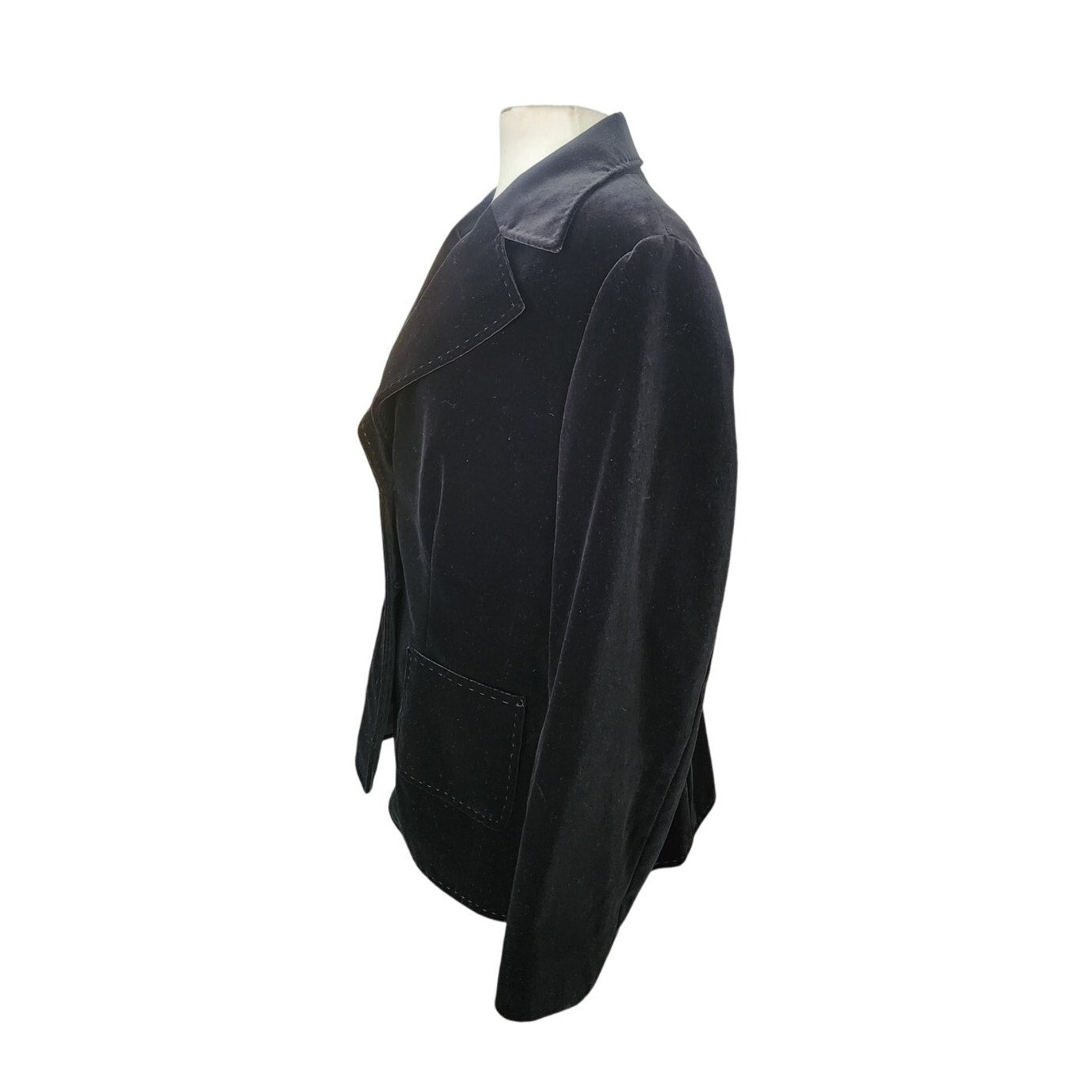 Vintage Escada Blazer Black Velvet Jacket / 44