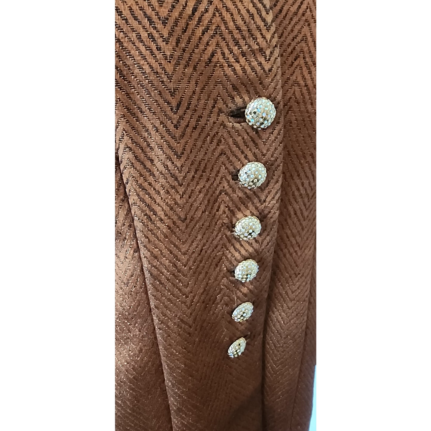 Vintage Copper Orange Blazer Paola Quadretti Valentino Tissus Silk Wool Blend