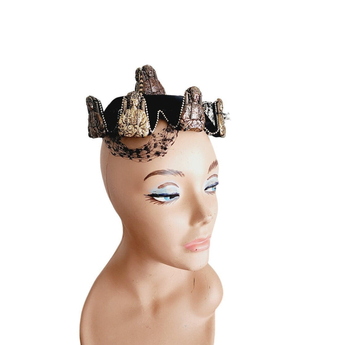 Vintage 50s Bes-Ben Hat Pointed Buddha Pagoda