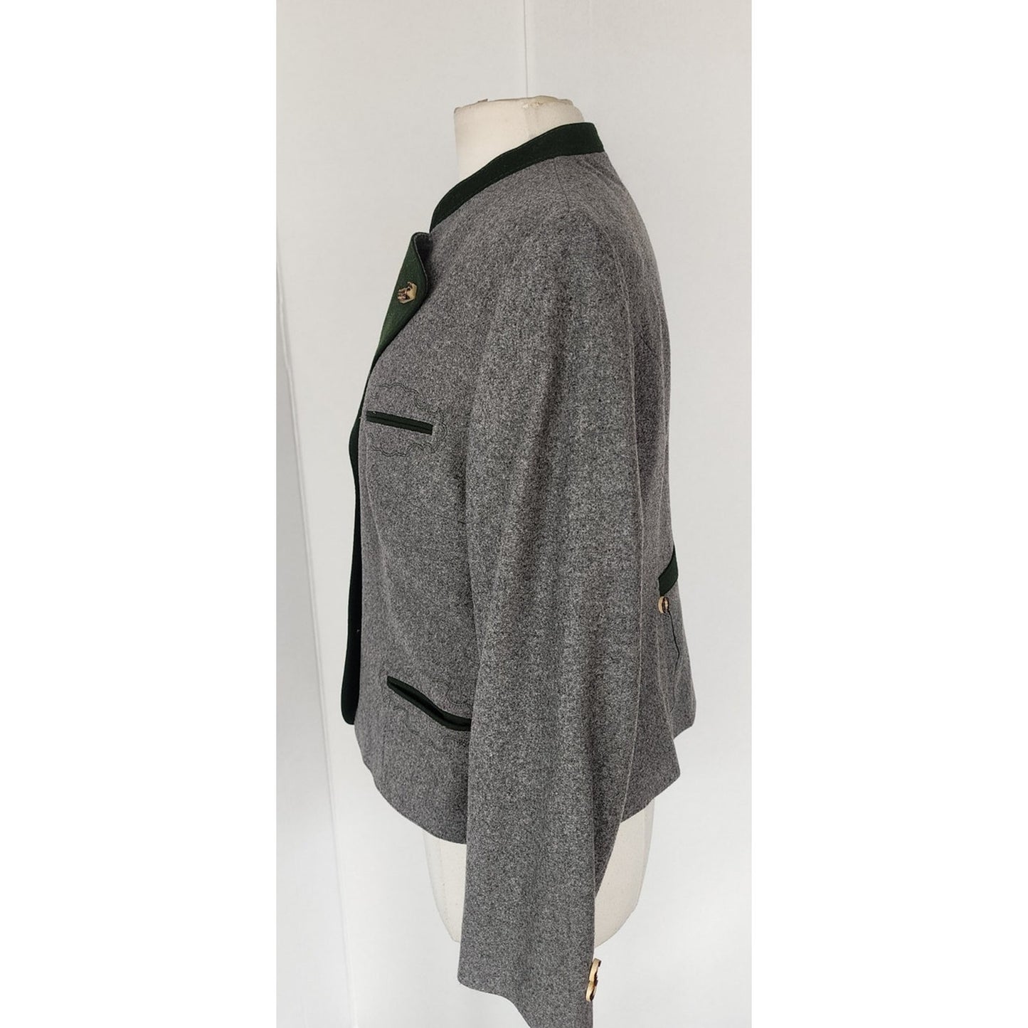 Vintage LODENFREY Riding Jacket Gray Boiled Wool Austria