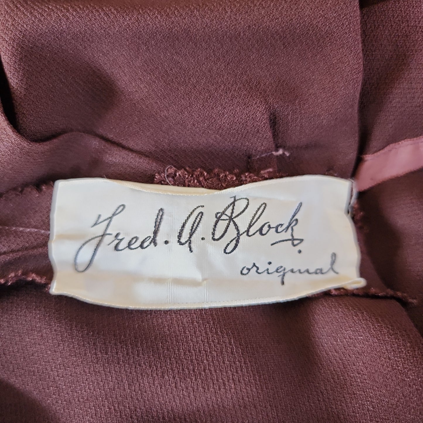 40s Skirt Suit Brown Rayon Gold Sequined Top Sunburst Star Fred A Block