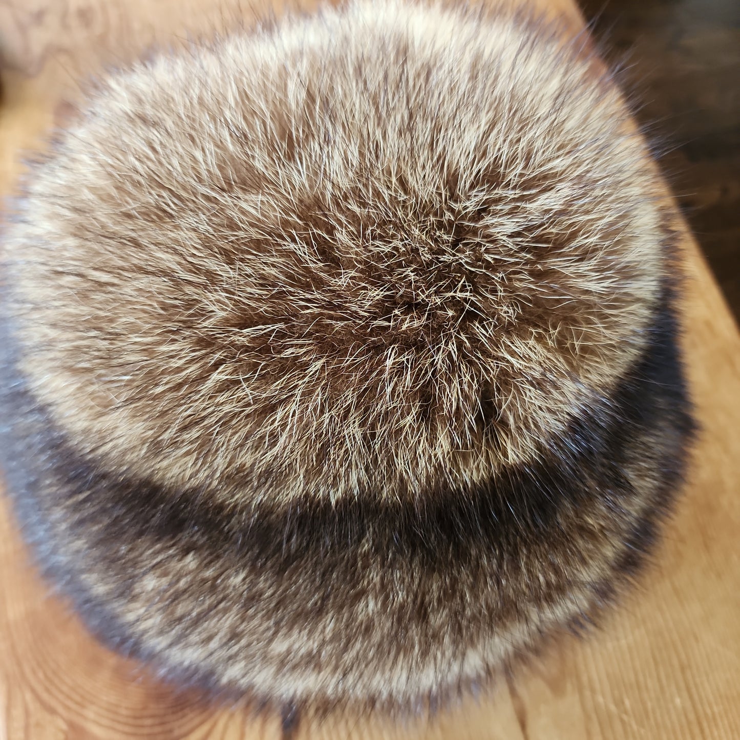 70s 80s Brown Fox Fur Hat Marshall Field