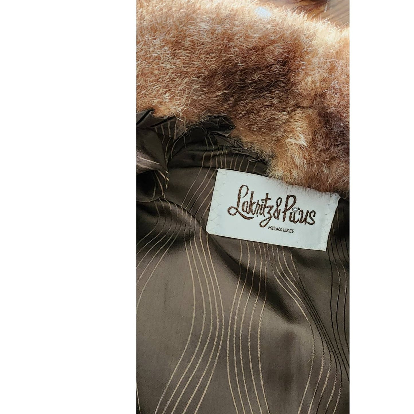 1970s Brown Leather Jacket w/Possum Fur Boho / Large