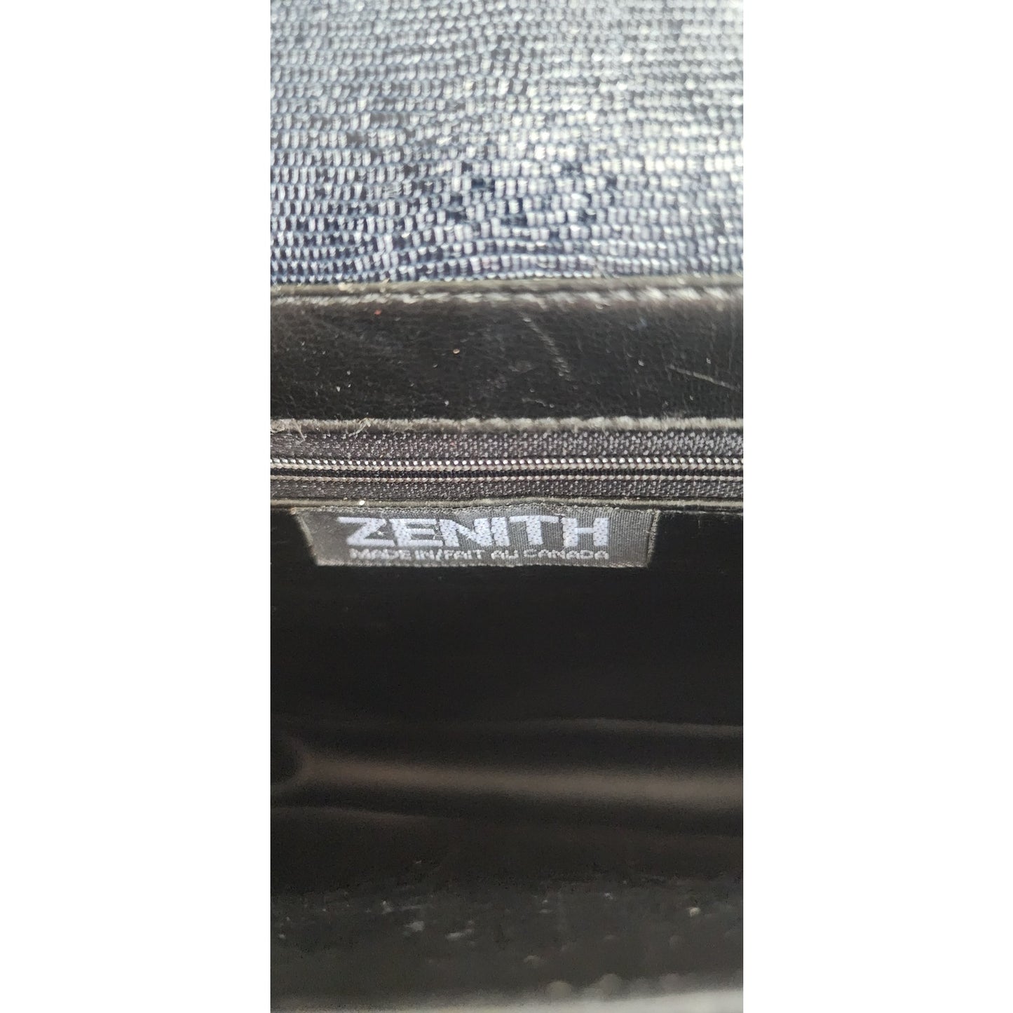 Vintage 80s Black Crossbody bag w/Gold Hardware by Zenith