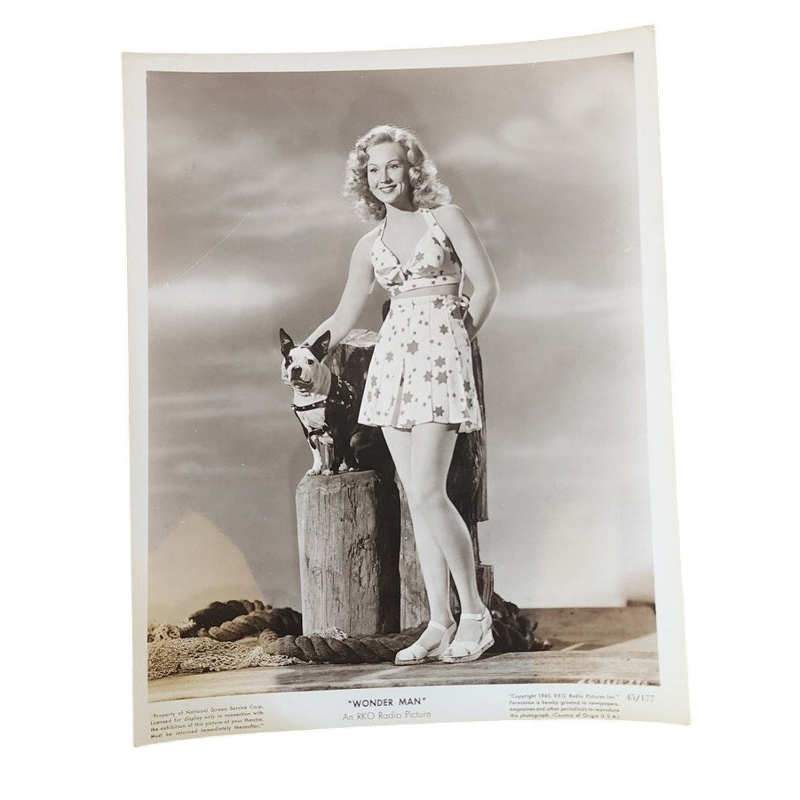 Original Publicity Photo Virginia Mayo 1945 RKO Wonder Man