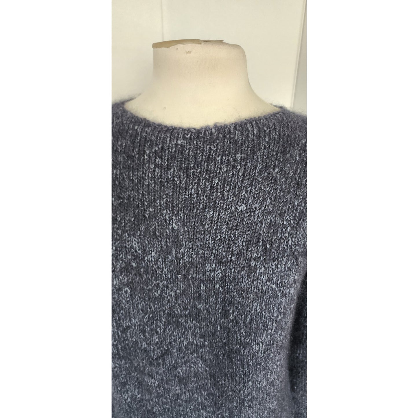 Vintage Weekend Max Mara Sweater Blue Wool Mohair Chunky Knit / M