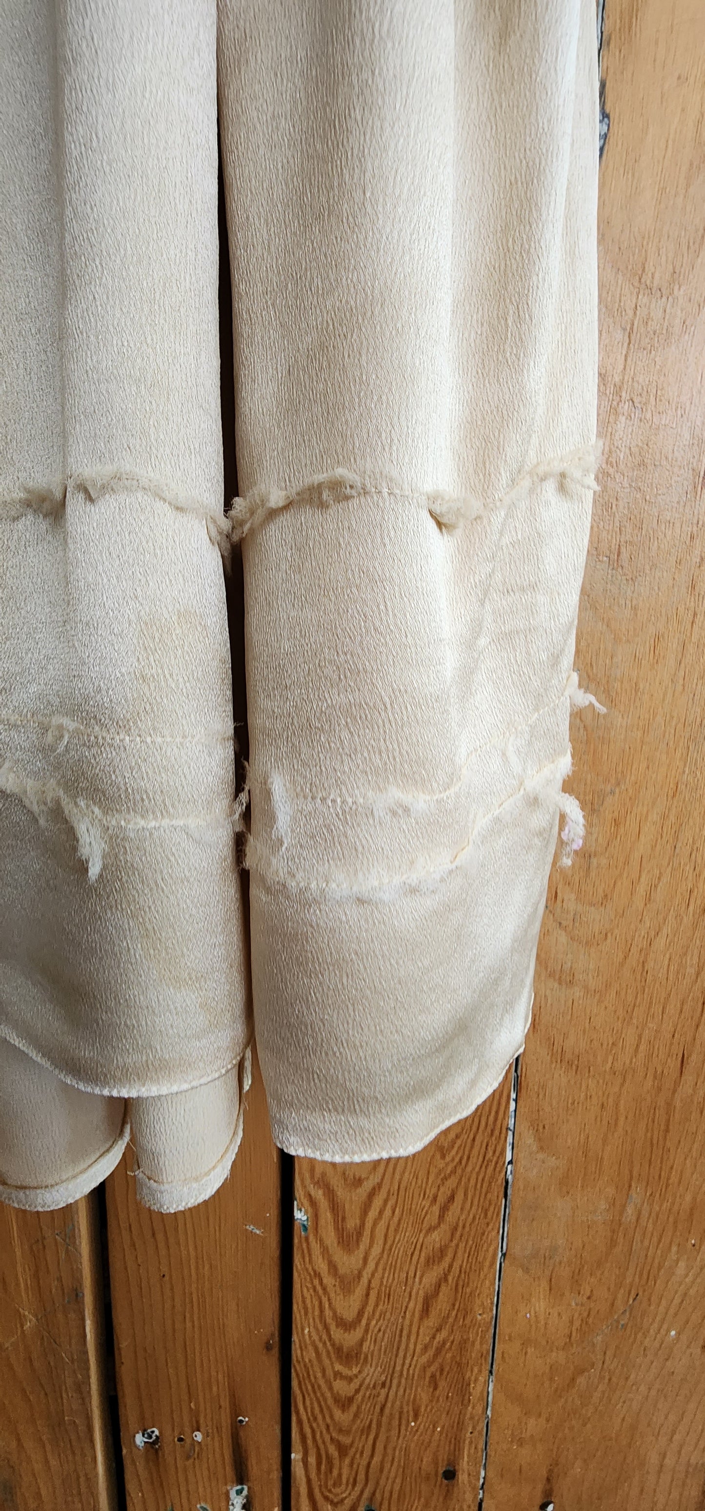 20s Cream Satin & Lace Dress AS IS  Junior Size / XS