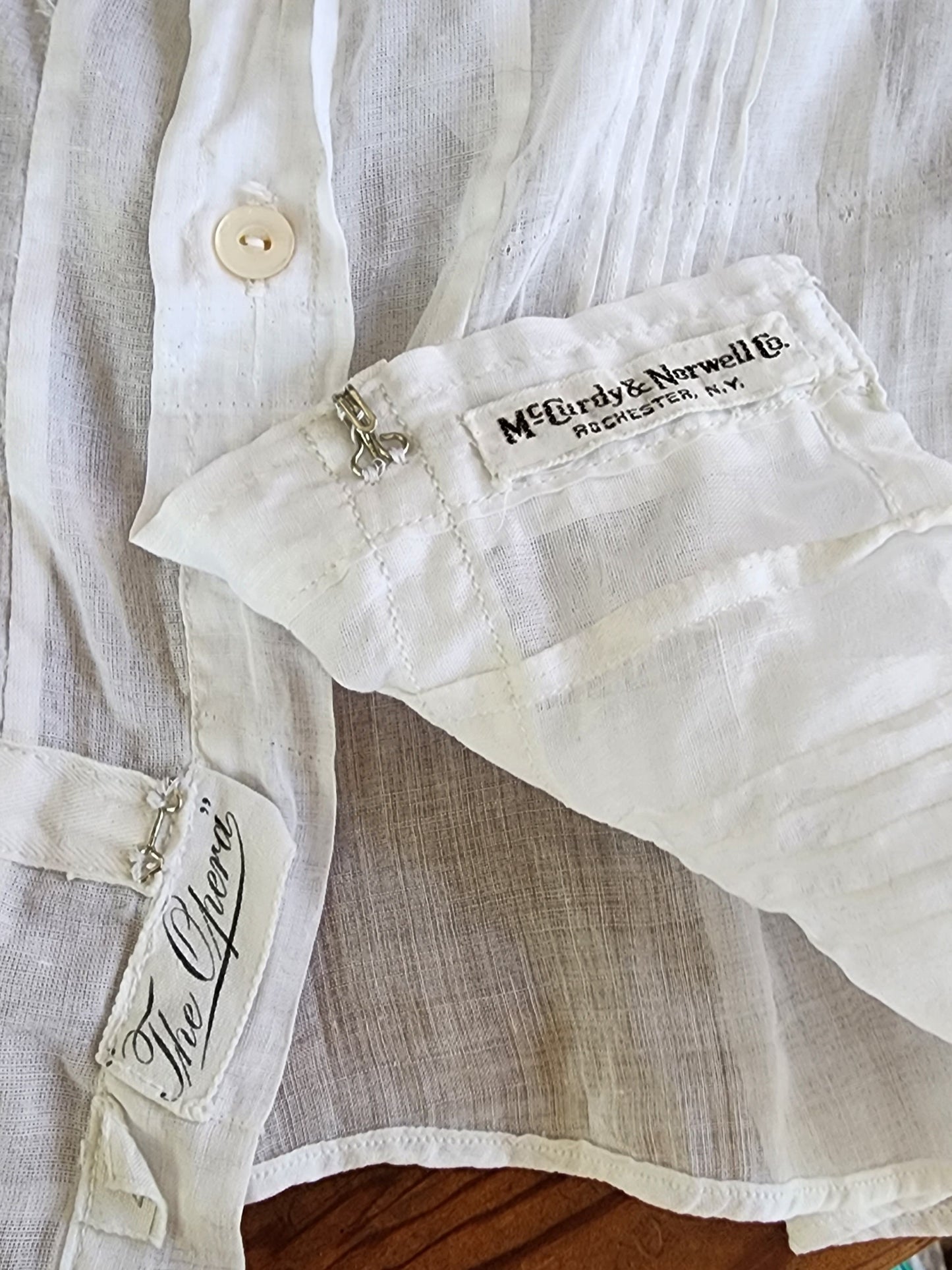 Edwardian Blouse White Cotton Cut Lace Mccurdy / Large