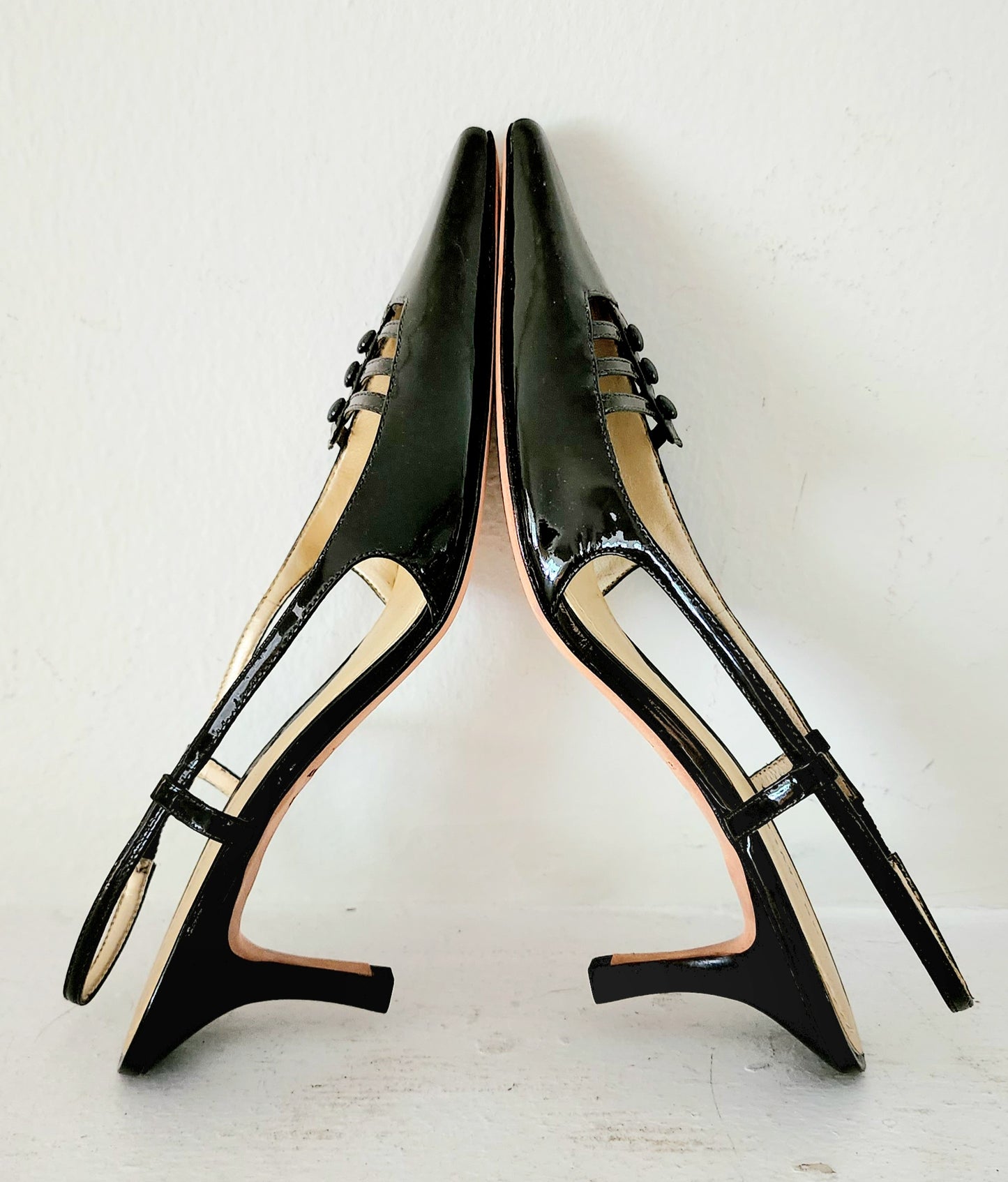 90s Ann Taylor Kitten Heel Slingbacks Dark Brown 6.5