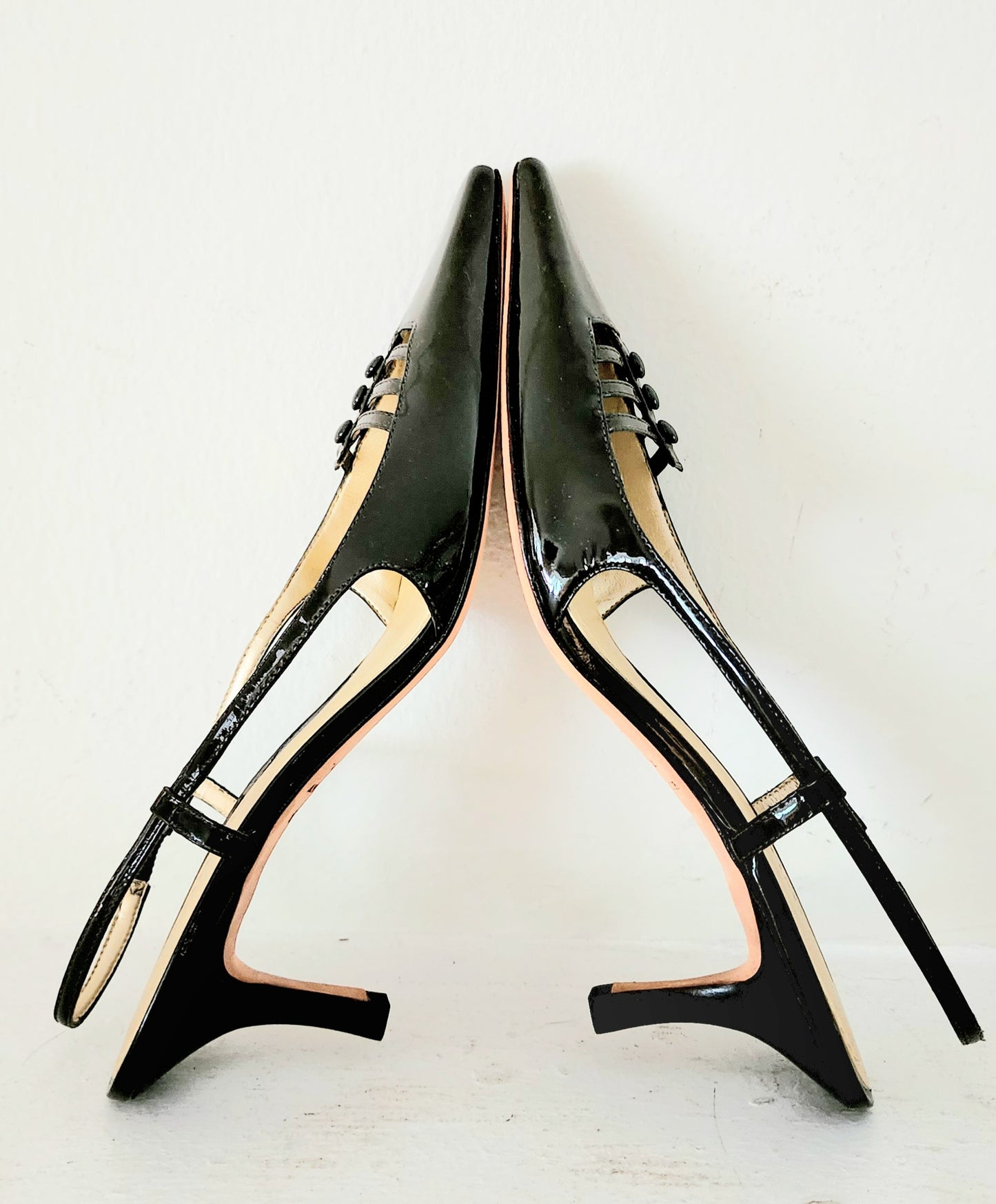90s Ann Taylor Kitten Heel Slingbacks Dark Brown 6.5