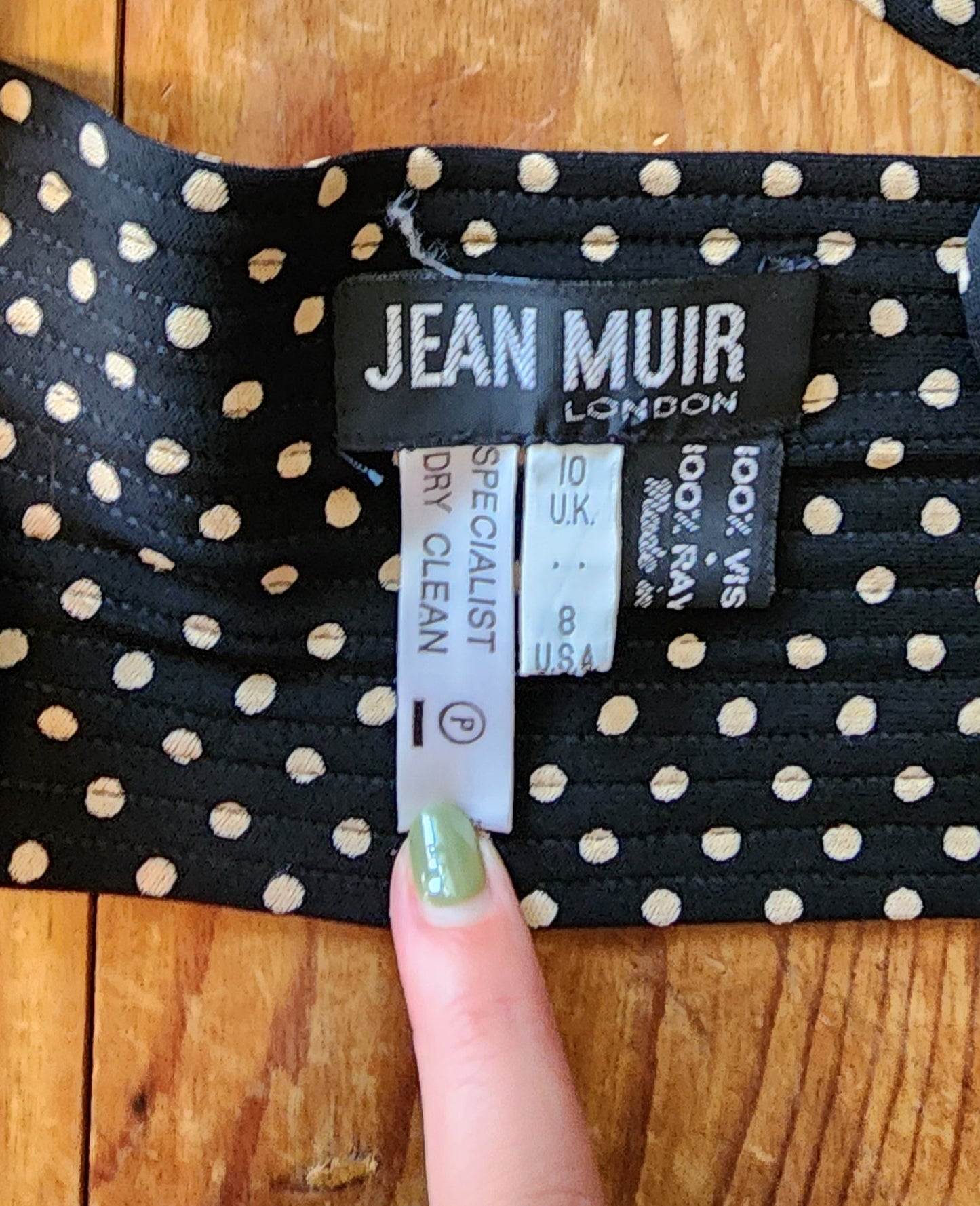 90s Silk Shirt in Polkadot by Jean Muir / M