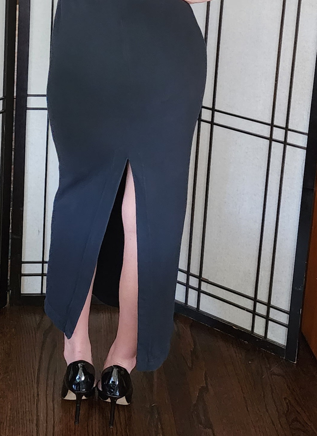 90s Isaac Mizrahi Dress Bodycon Long Black Sleeveless M