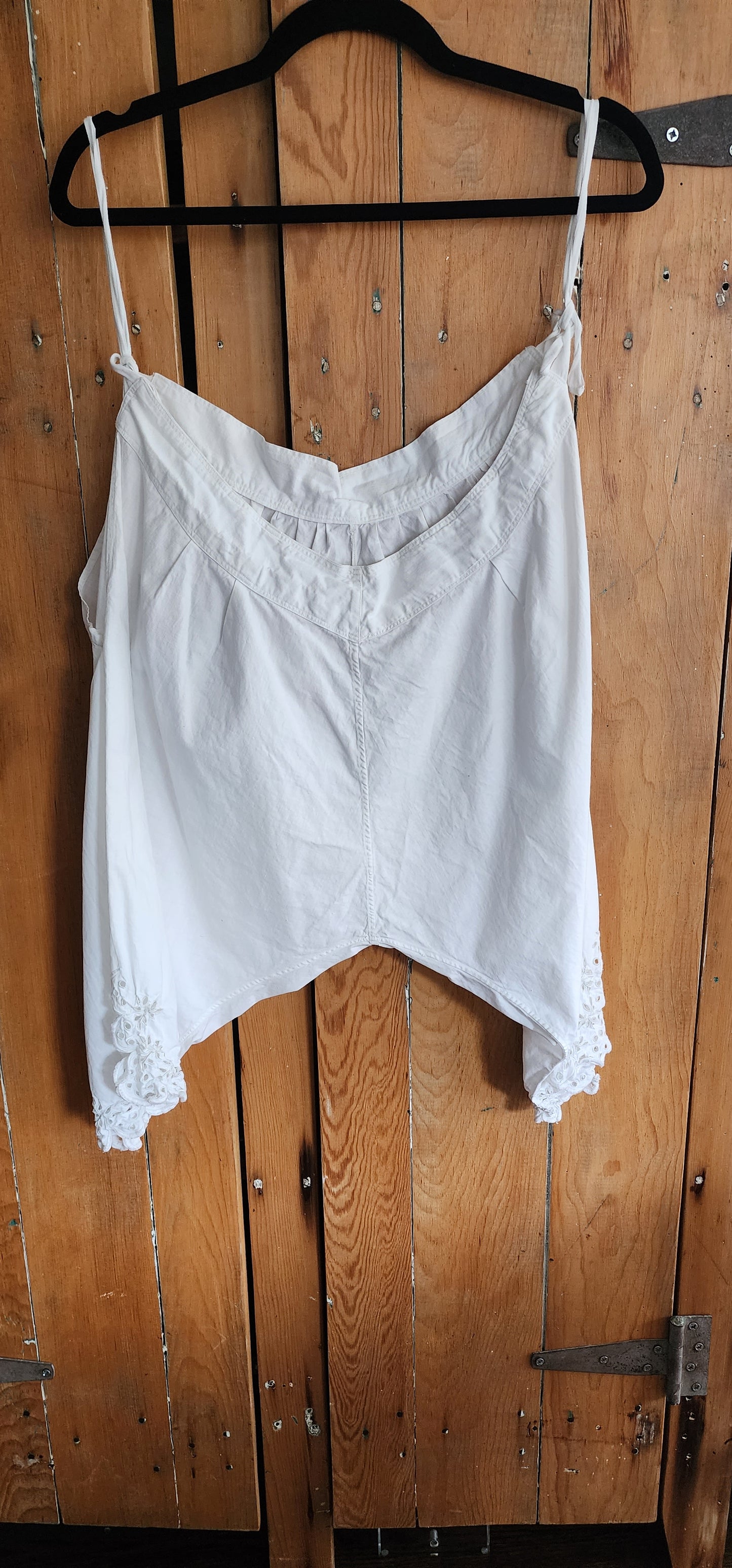 Antique Bloomers Underwear Pantaloons in White Cotton / L