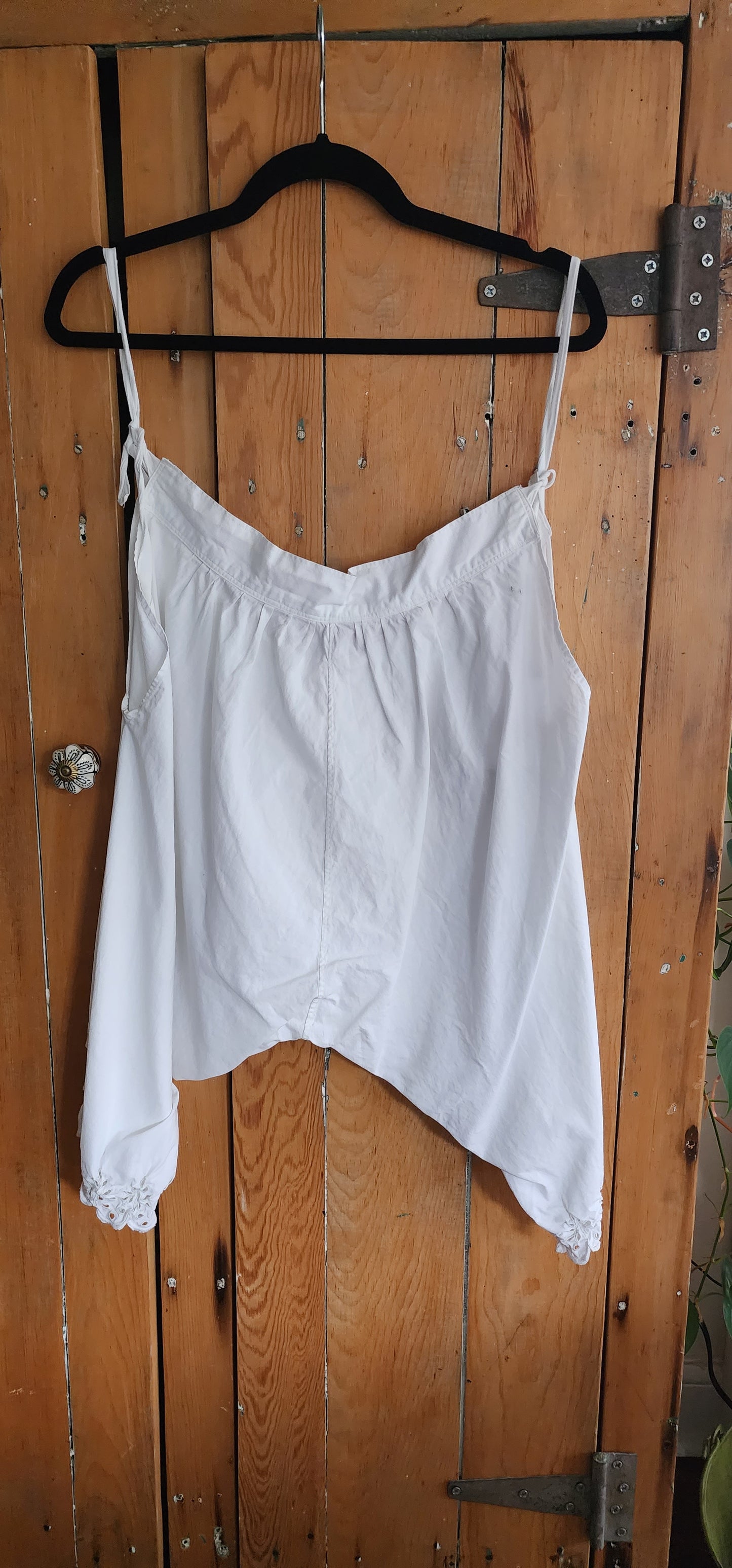 Antique Bloomers Underwear Pantaloons in White Cotton / L