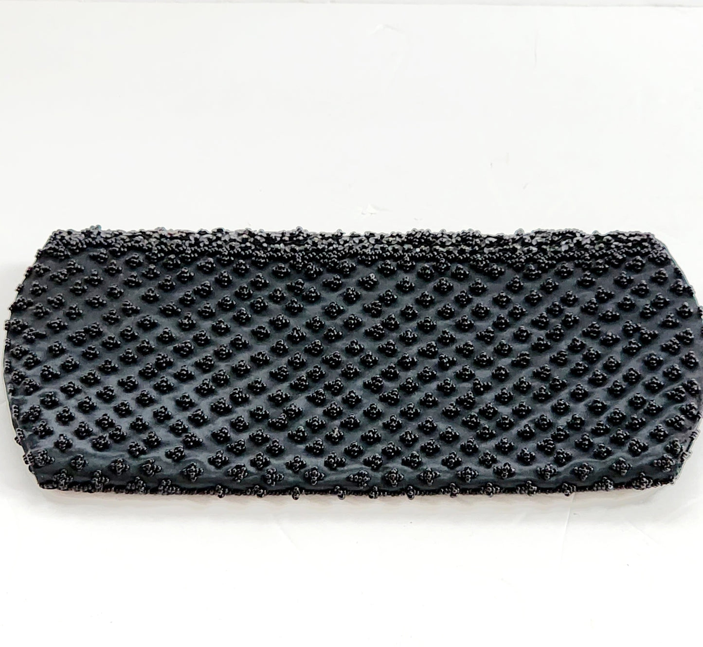 50s Black Beaded Clutch Bag La Regale