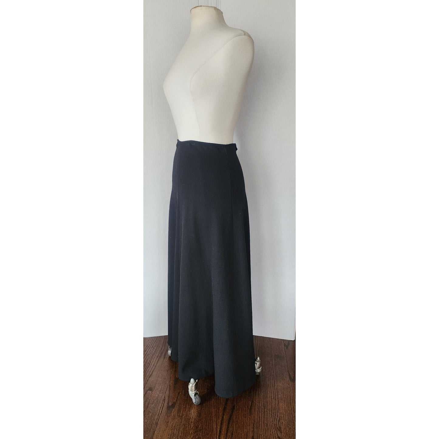 90s St John Knit Evening Skirt Long Black Santa Knit / Med