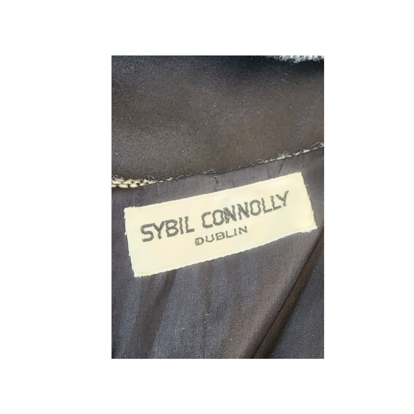 Vintage 1960s Sybil Connolly Skirt Suit Gray Black Striped Wool / Small