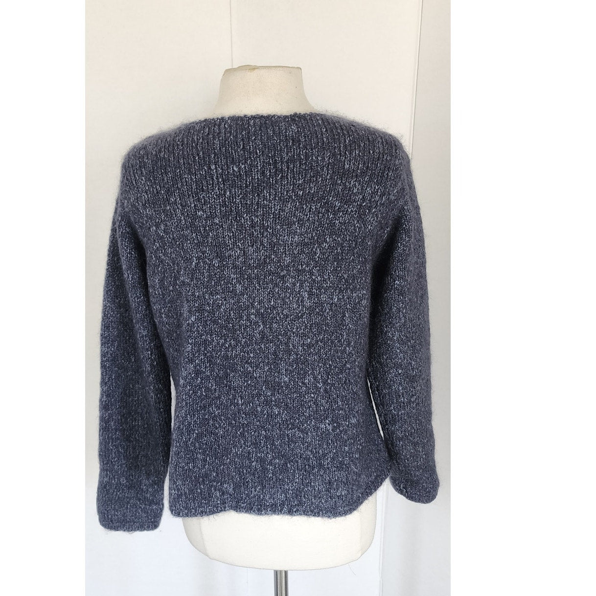 Vintage Weekend Max Mara Sweater Blue Wool Mohair Chunky Knit / M