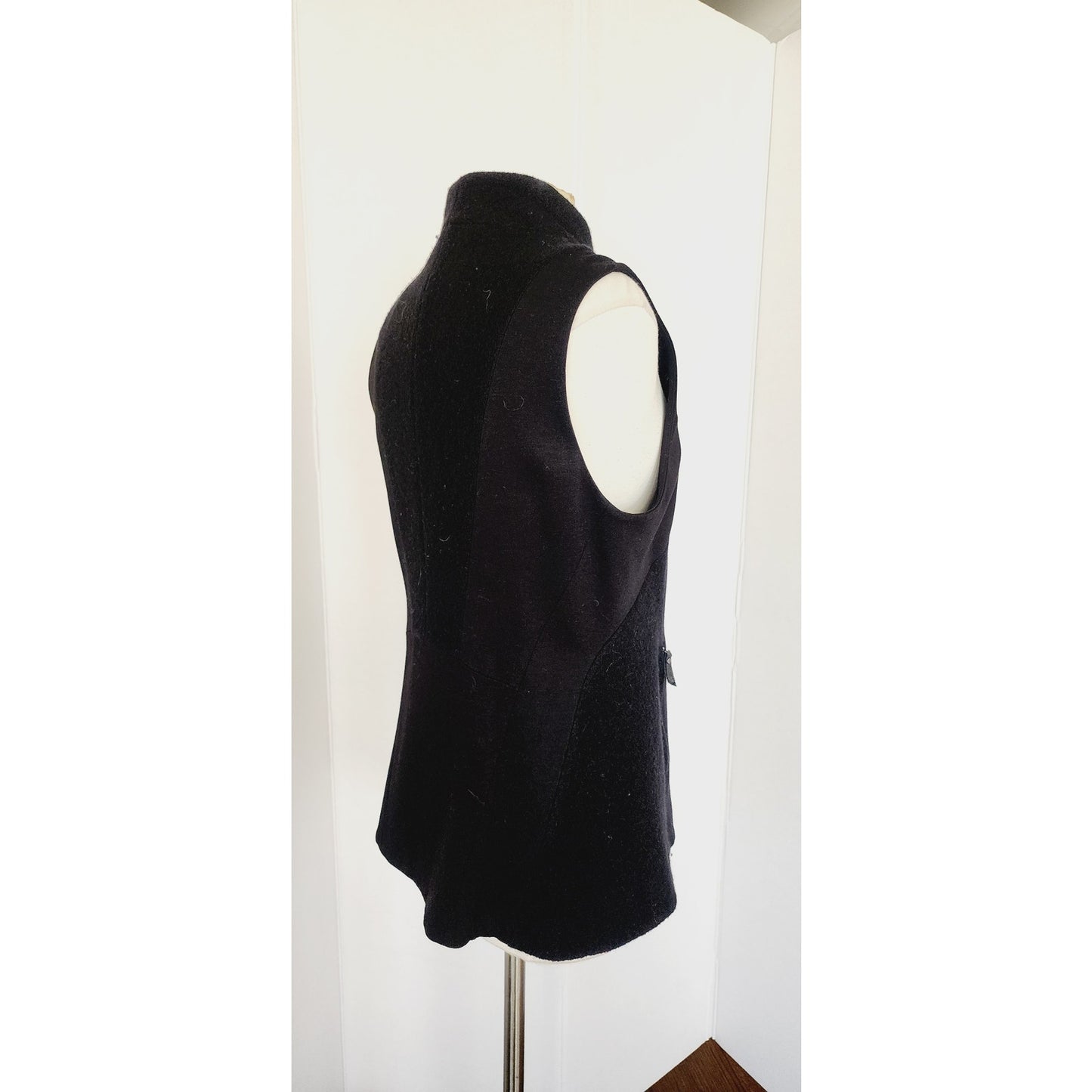Eileen Fisher Zip Up Vest Merino Wool Blend M