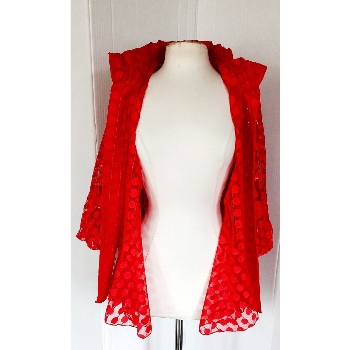 Damee Mesh Jacket Red Polkadot LARGE
