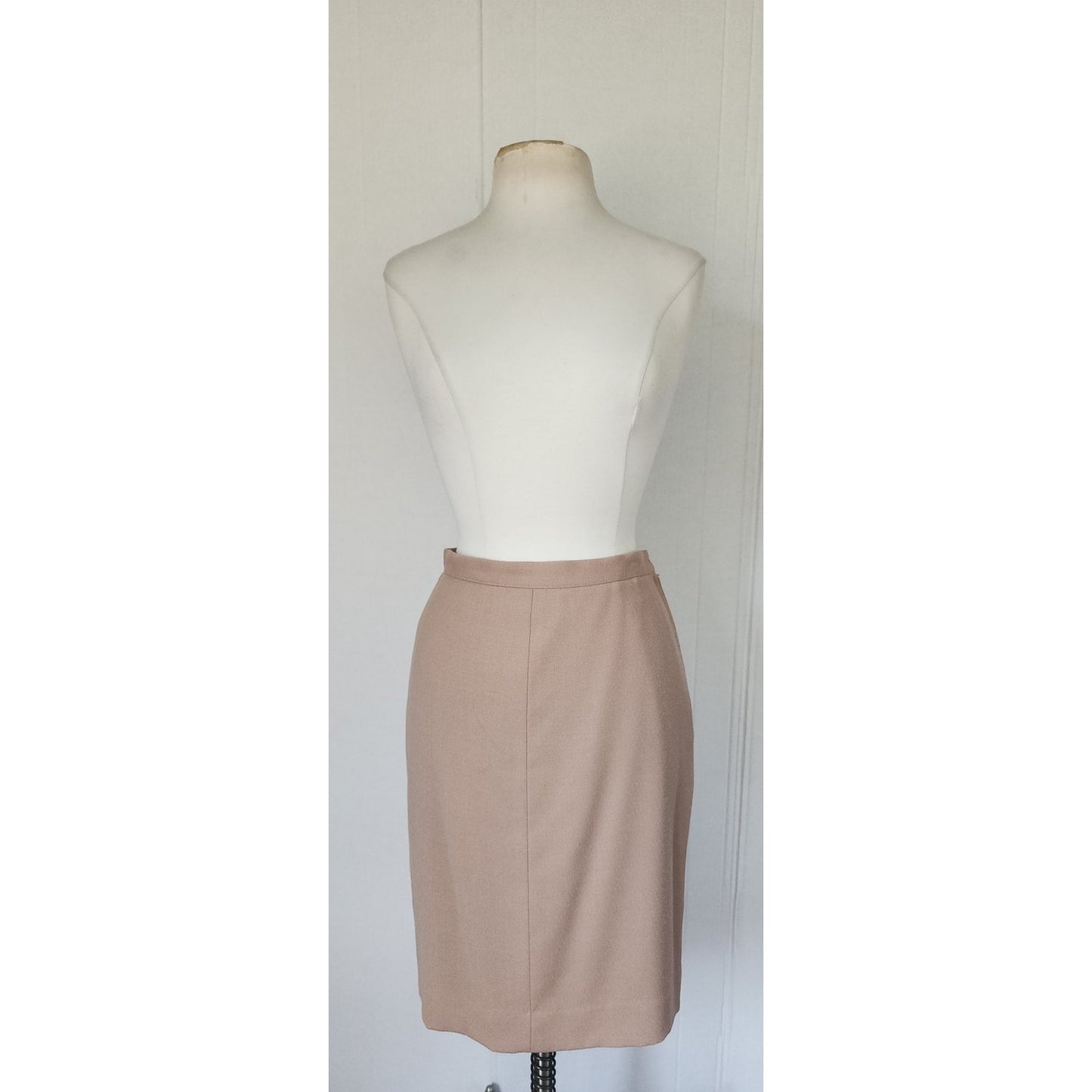 Vintage 90s Sonia Rykiel Skirt Suit Beige Wool / M