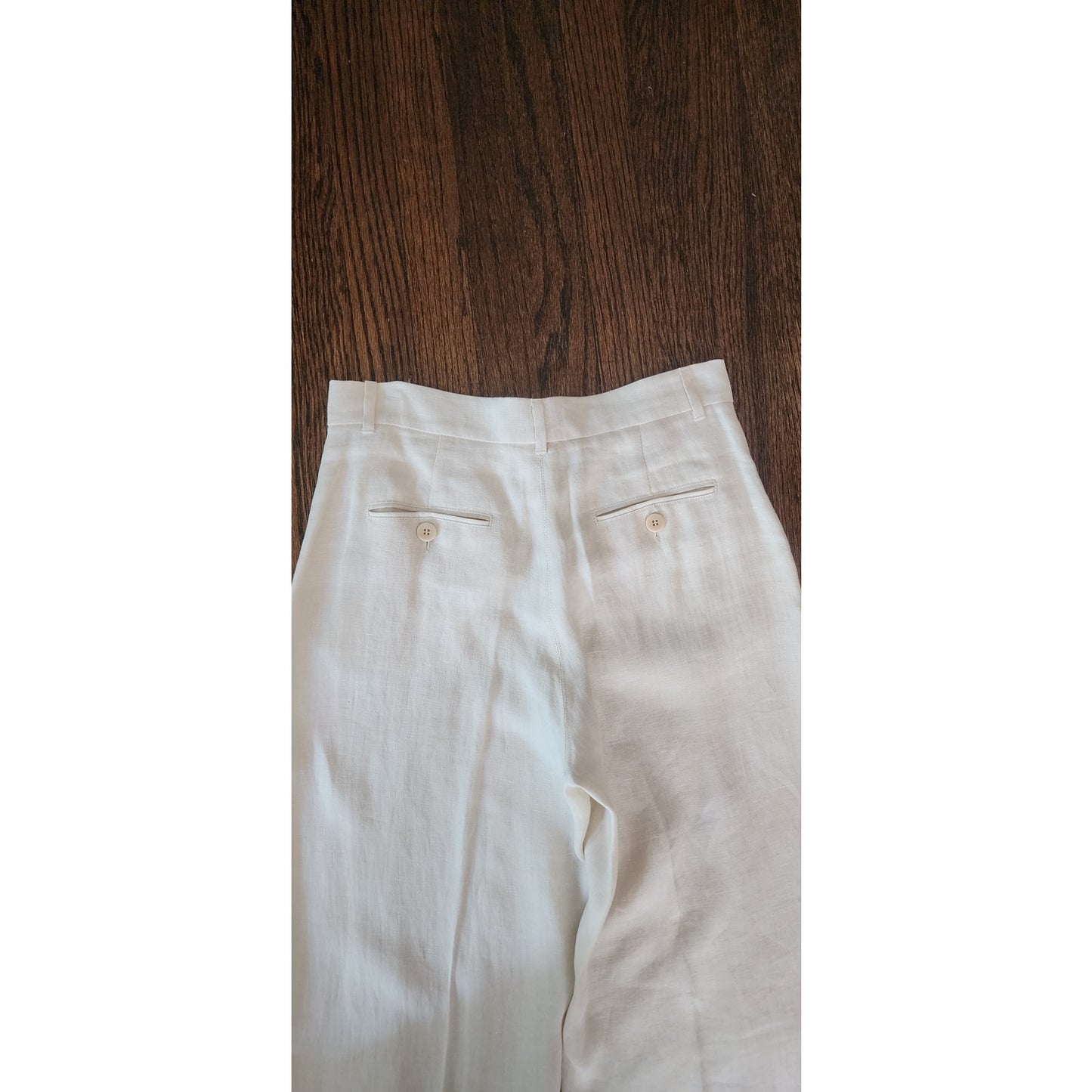 Vintage Y2K Max Mara Weekend Pants Cream Linen US Size 8