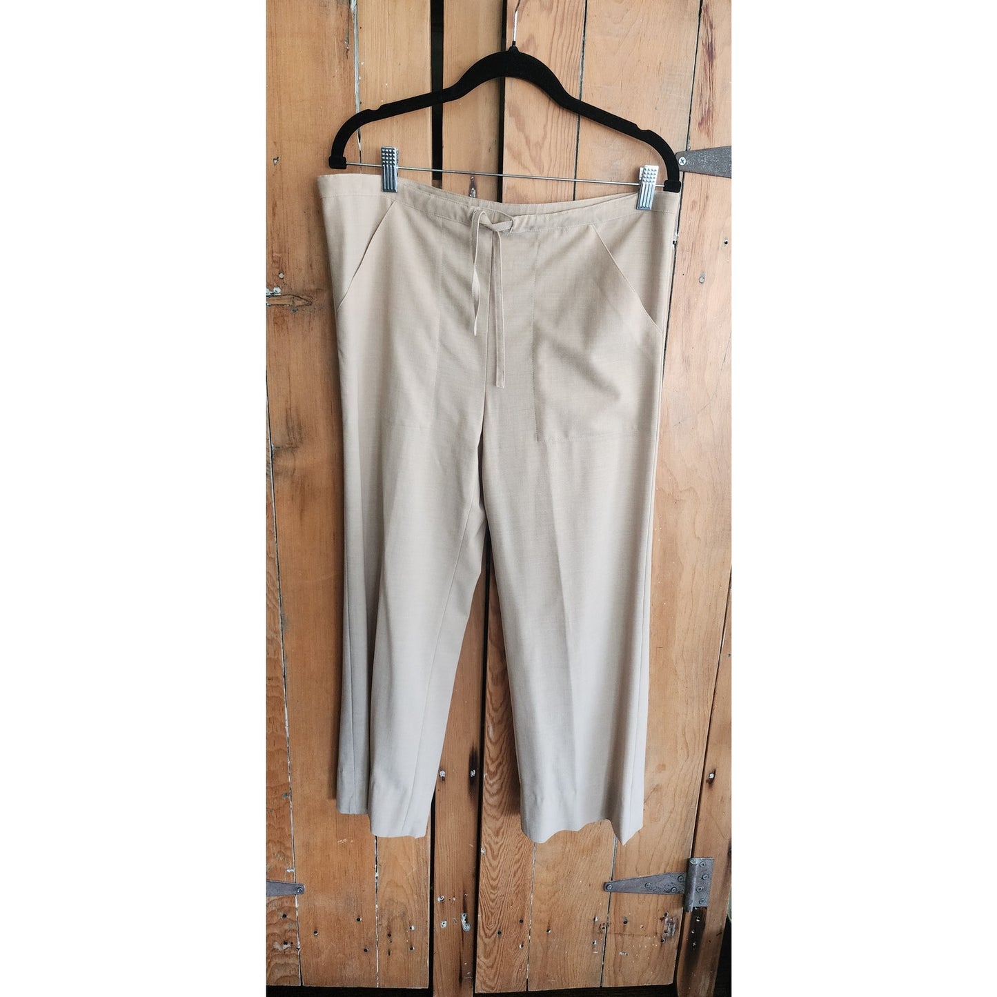 PIAZZA SEMPIONE Beige Pants Drawstring Trousers Slacks Summer Wool / Medium