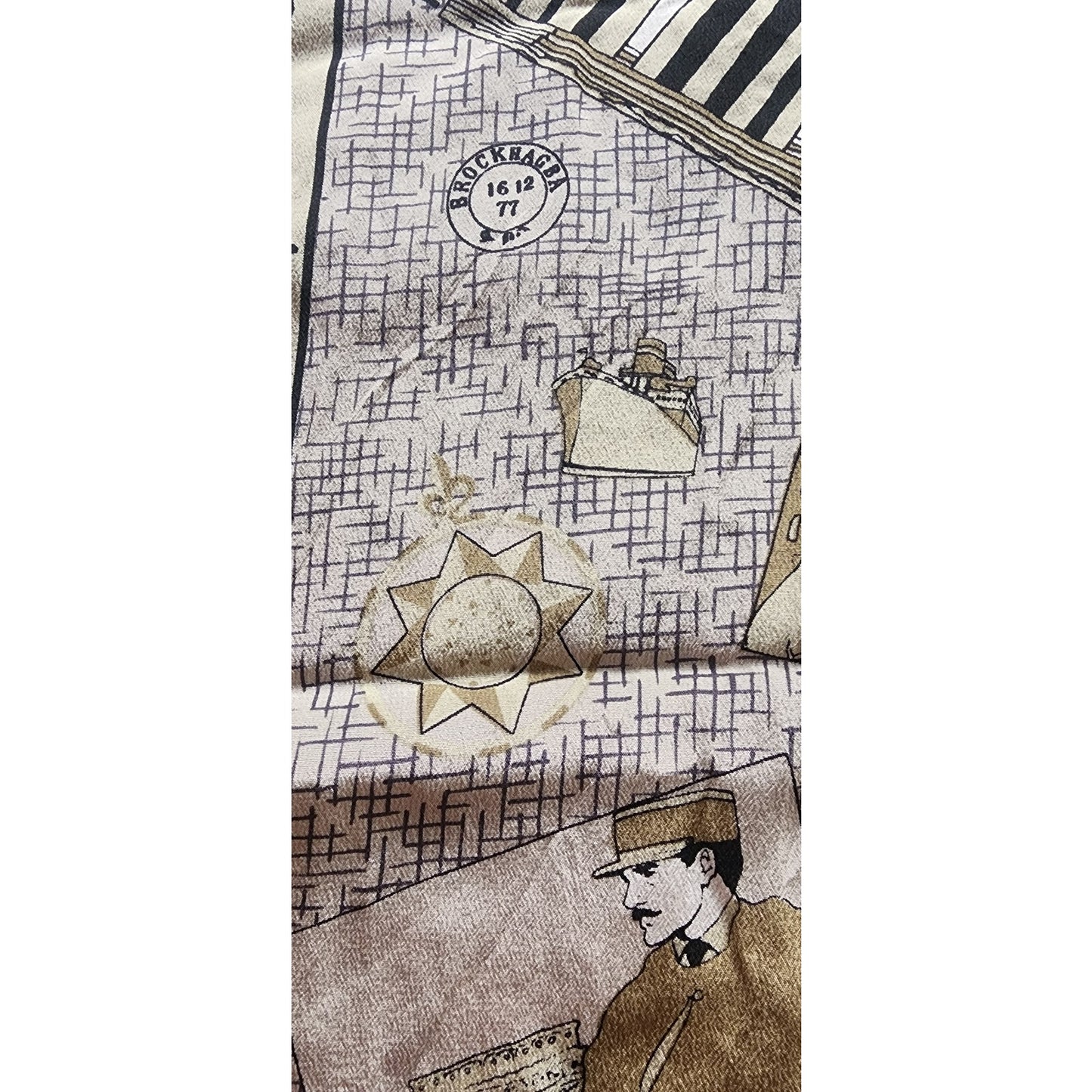 Vintage Souvenir Scarf Capital Cities Architecture Favolosa Silkprint