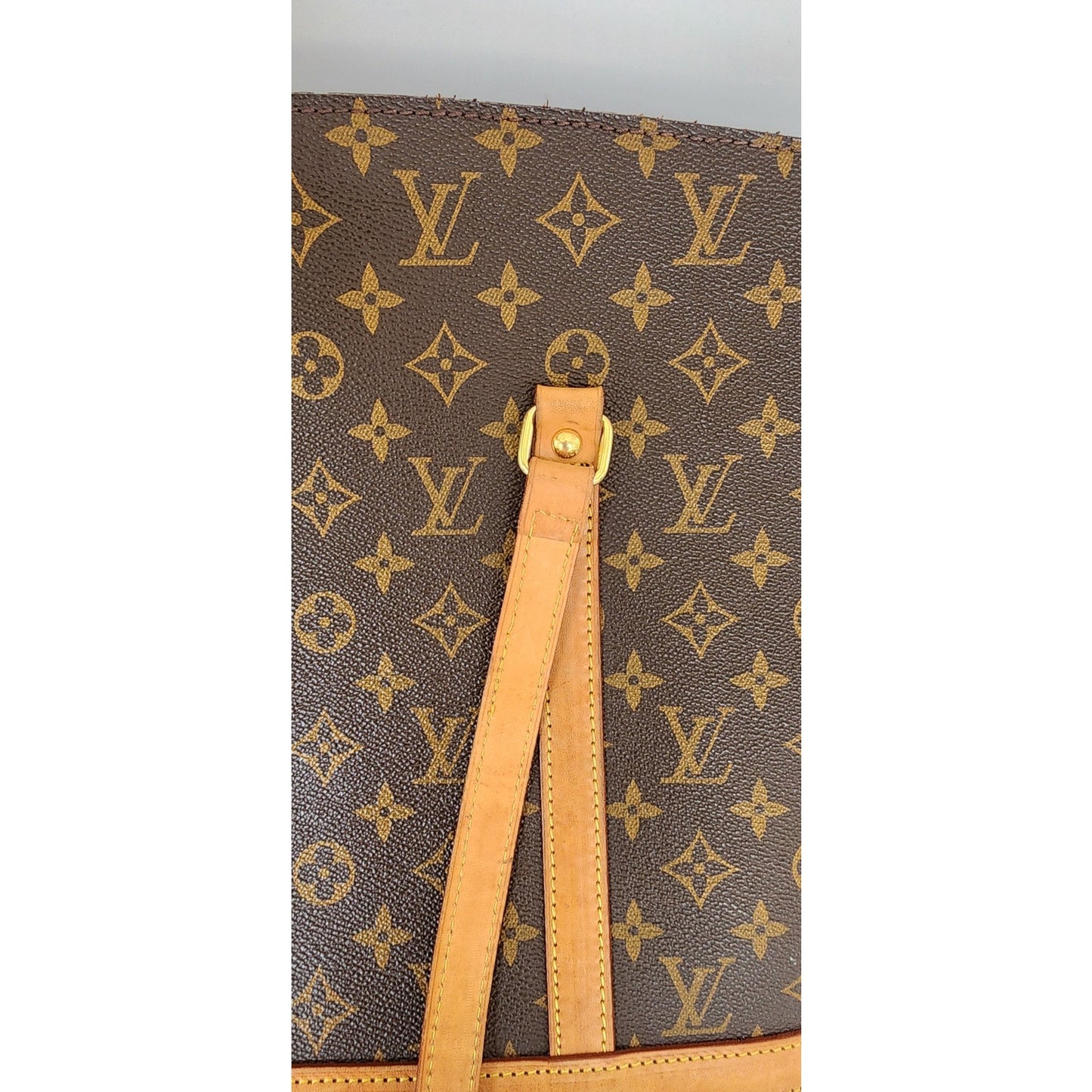 Vintage 1990s Louis Vuitton Babylone Tote Bag Monogram Brown Leather