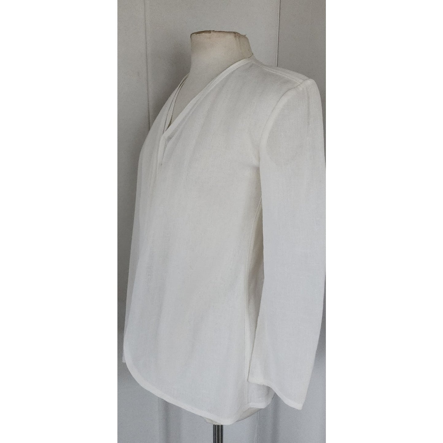 Vintage 1990s GIORGIO ARMANI BLACK LABEL Jacket White Linen Blazer / Medium