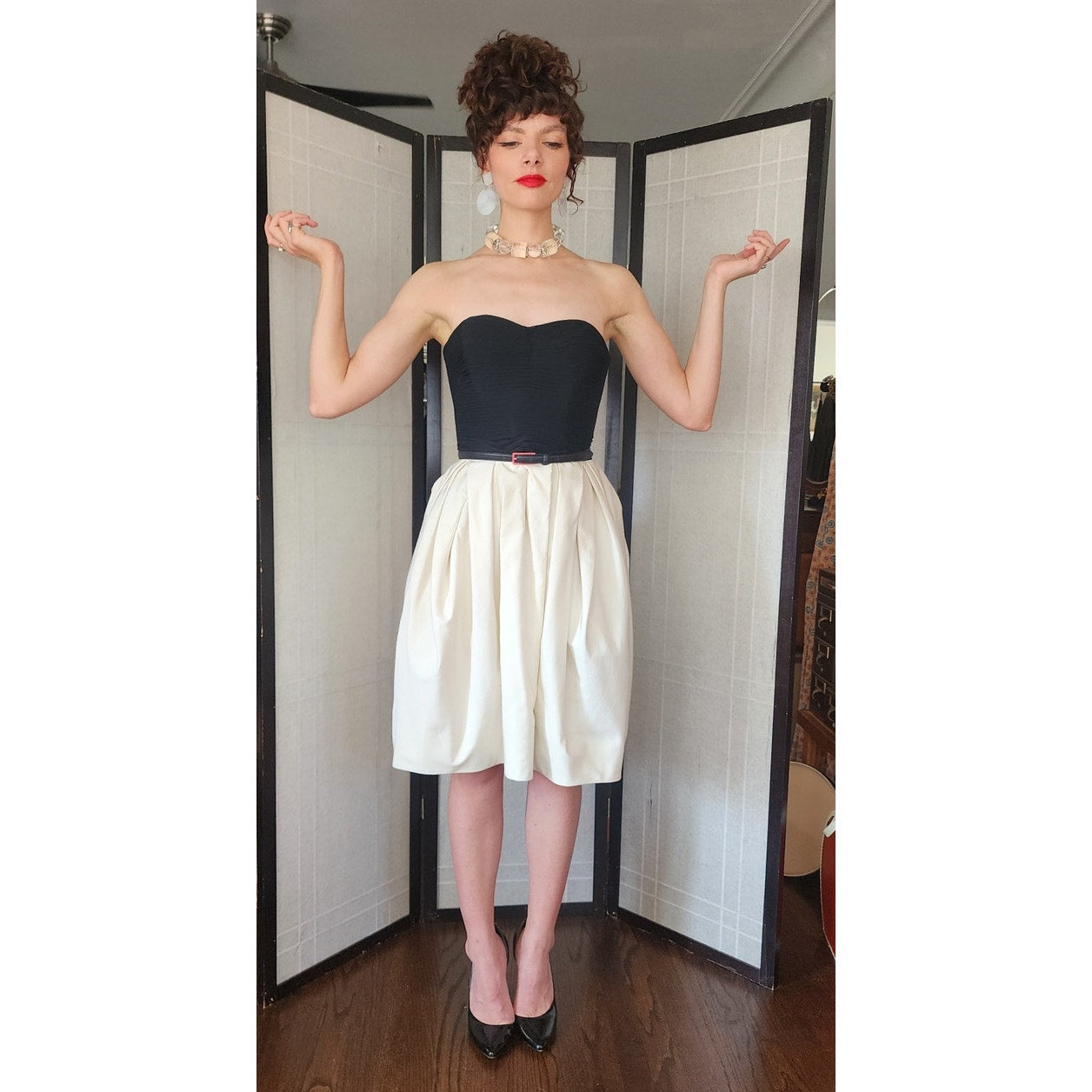 Jason Wu Resort 2000s Strapless Party Dress Ivory & Black NWT