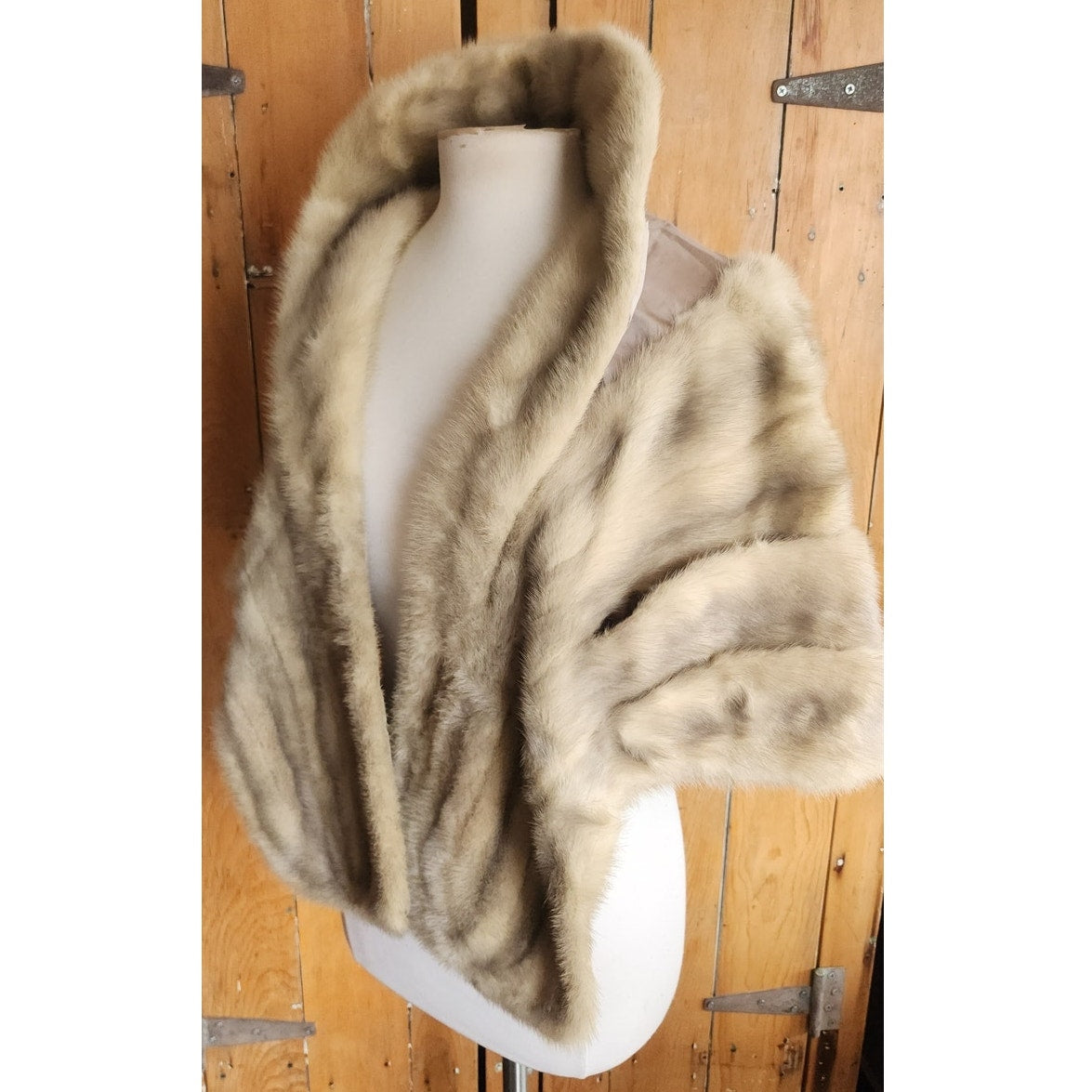 Vintage 50s Silver Mink Fur Wrap Stole by Hoffman-Morton