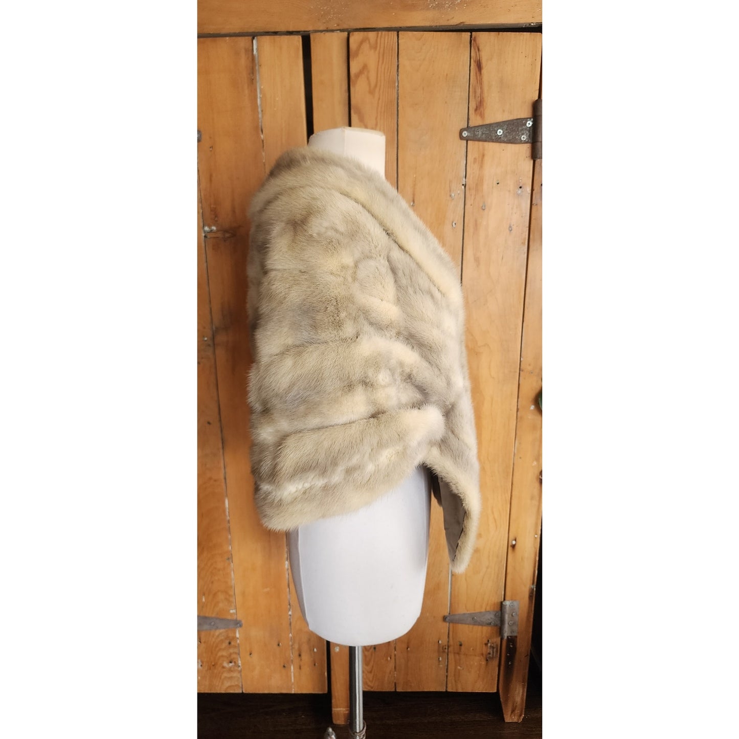 Vintage 50s Silver Mink Fur Wrap Stole by Hoffman-Morton