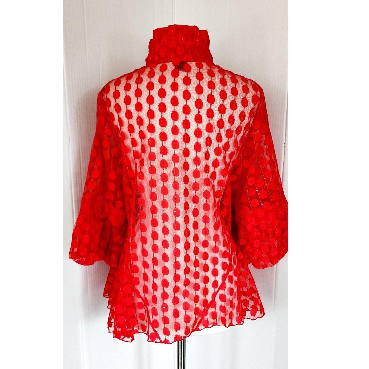 Damee Mesh Jacket Red Polkadot LARGE